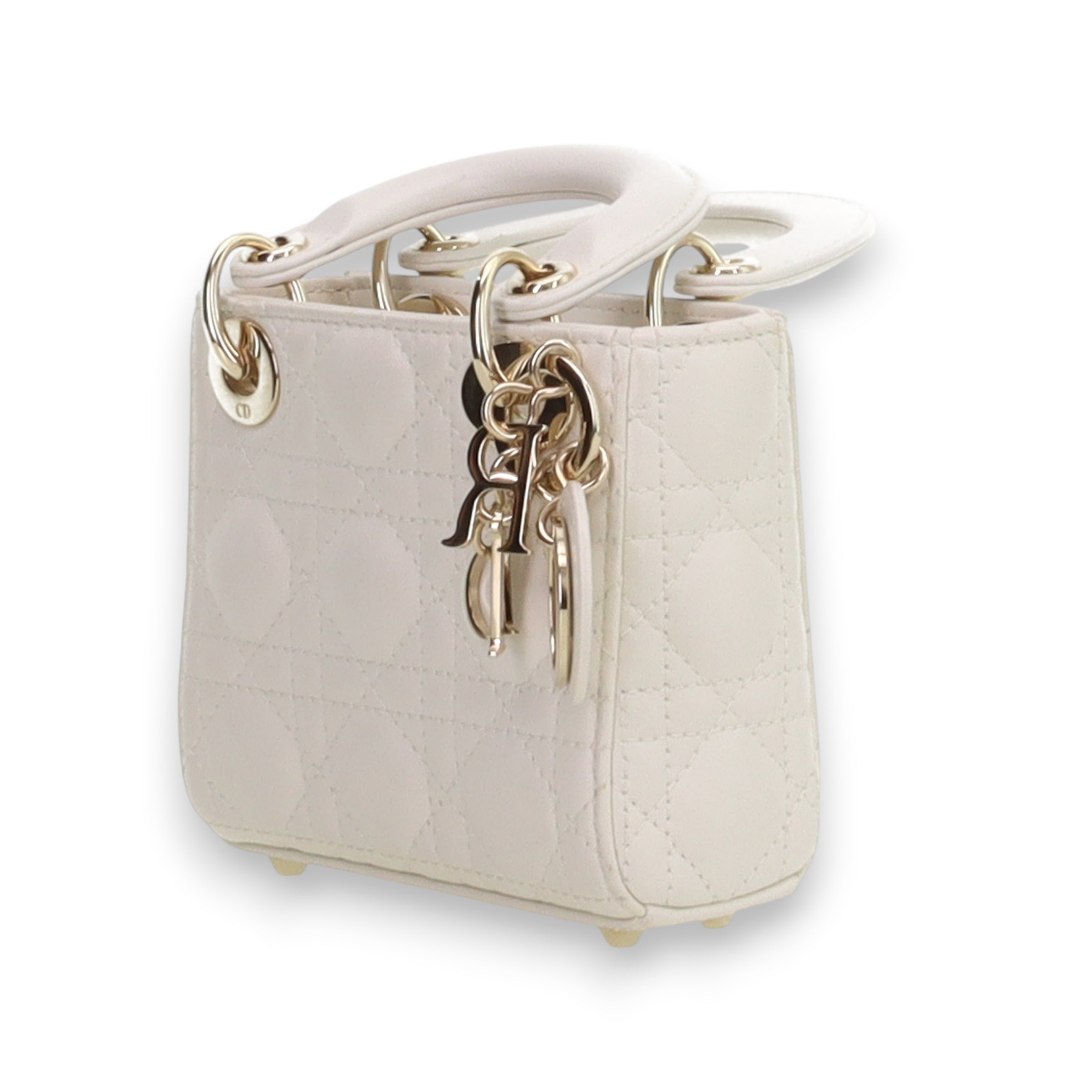 Lady Dior White Micro Purse