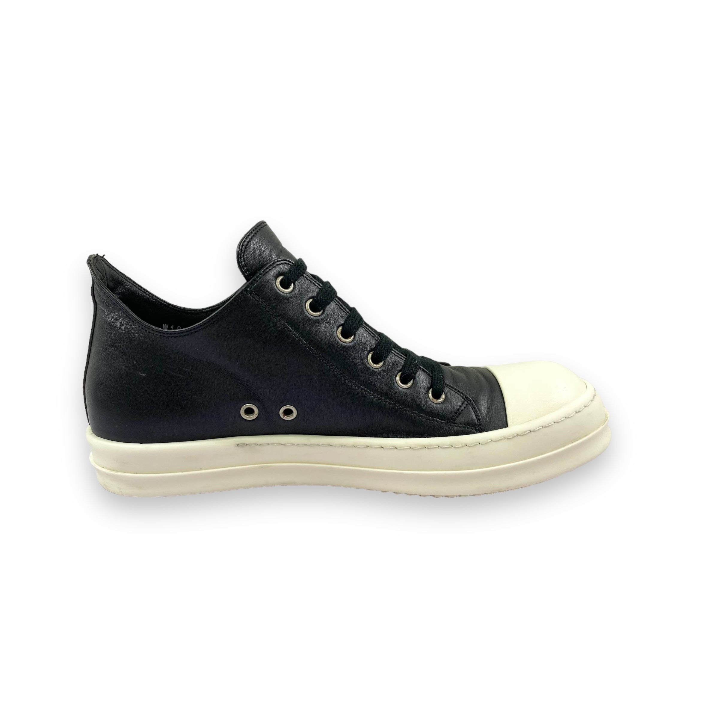Rick Owens DRKSHDW Baskets Basses Noires Black Leather
