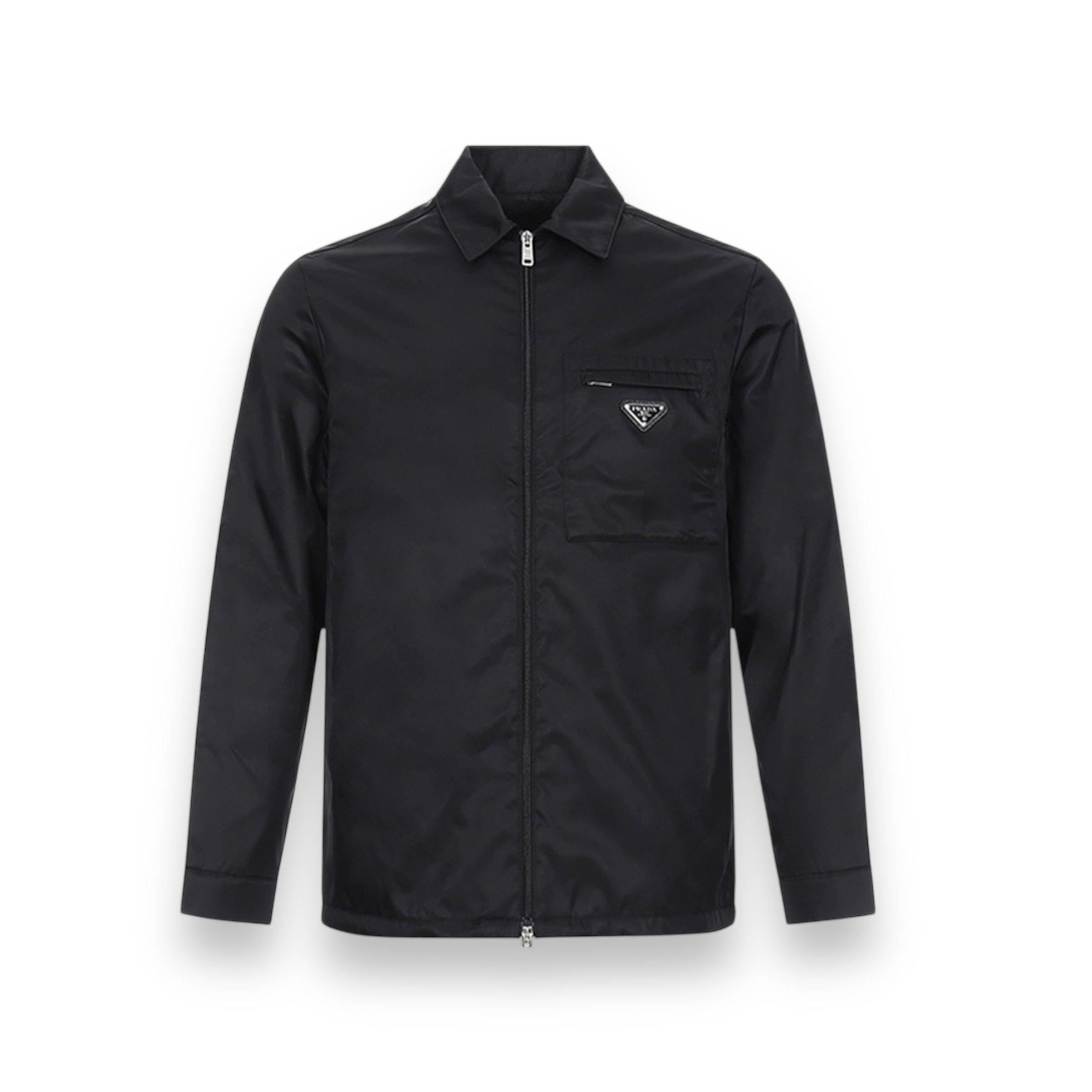 Prada Re-Nylon Black Zip-Up Shirt