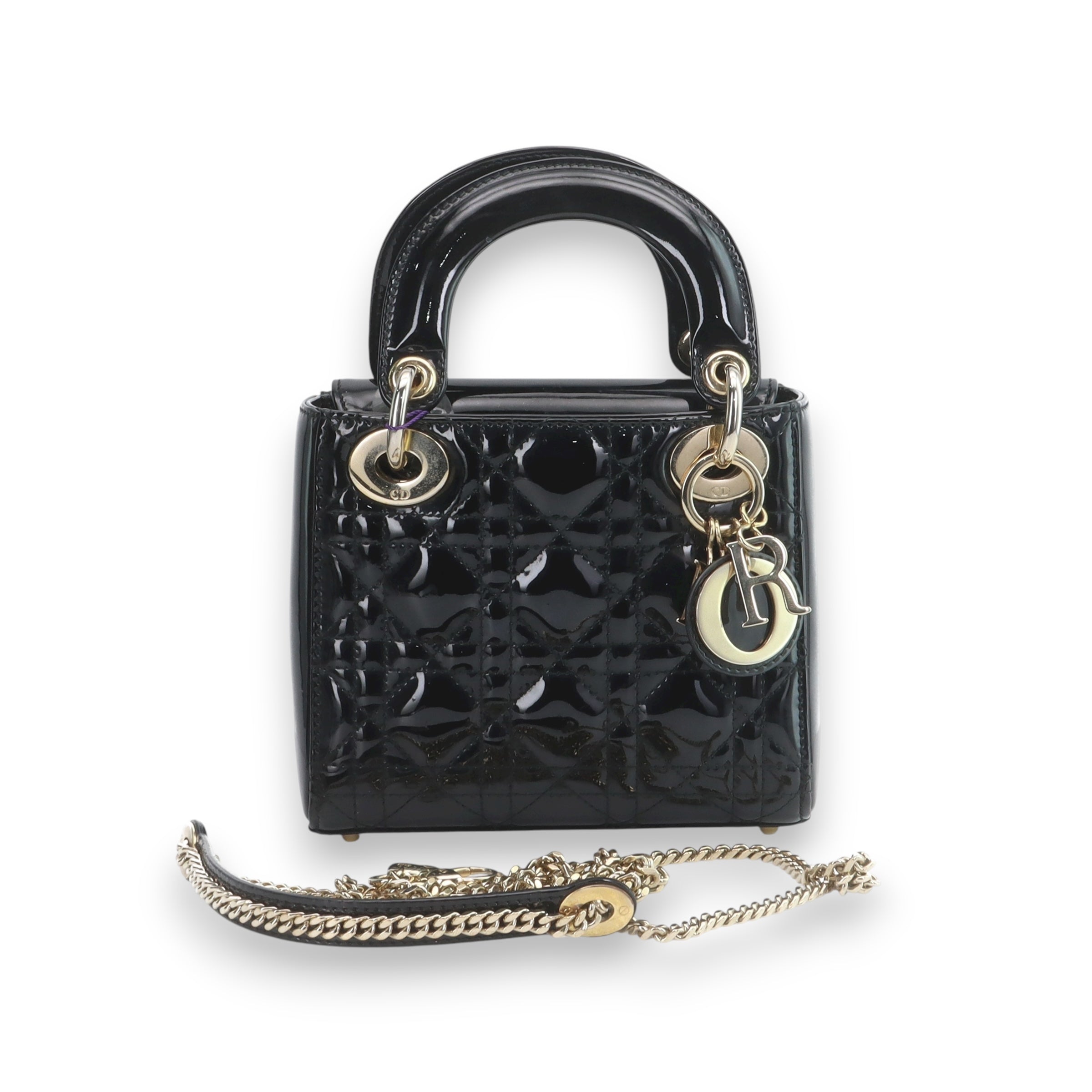 Lady Dior Patent Leather Mini Purse