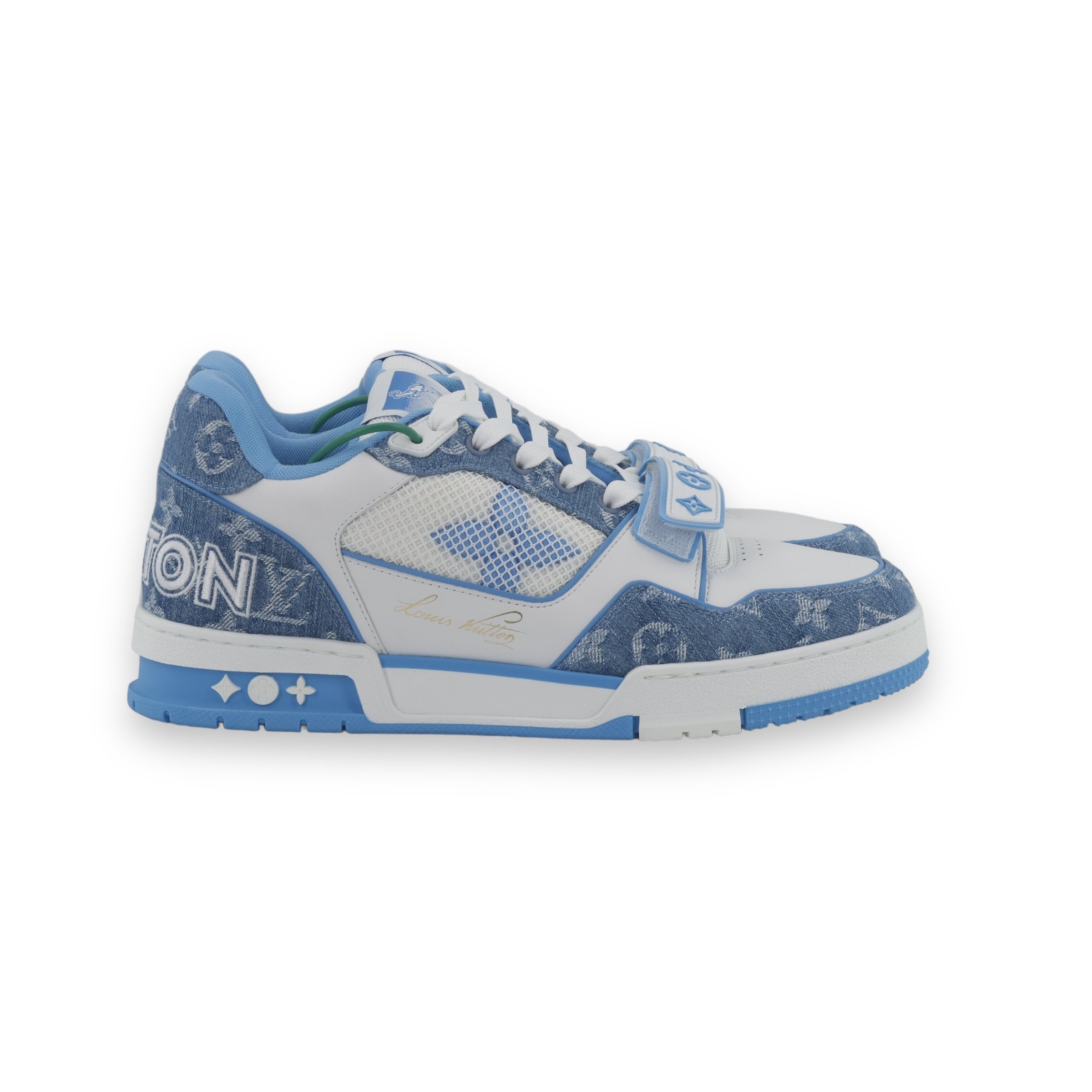 LV light blue & White Denim Monogram Trainer