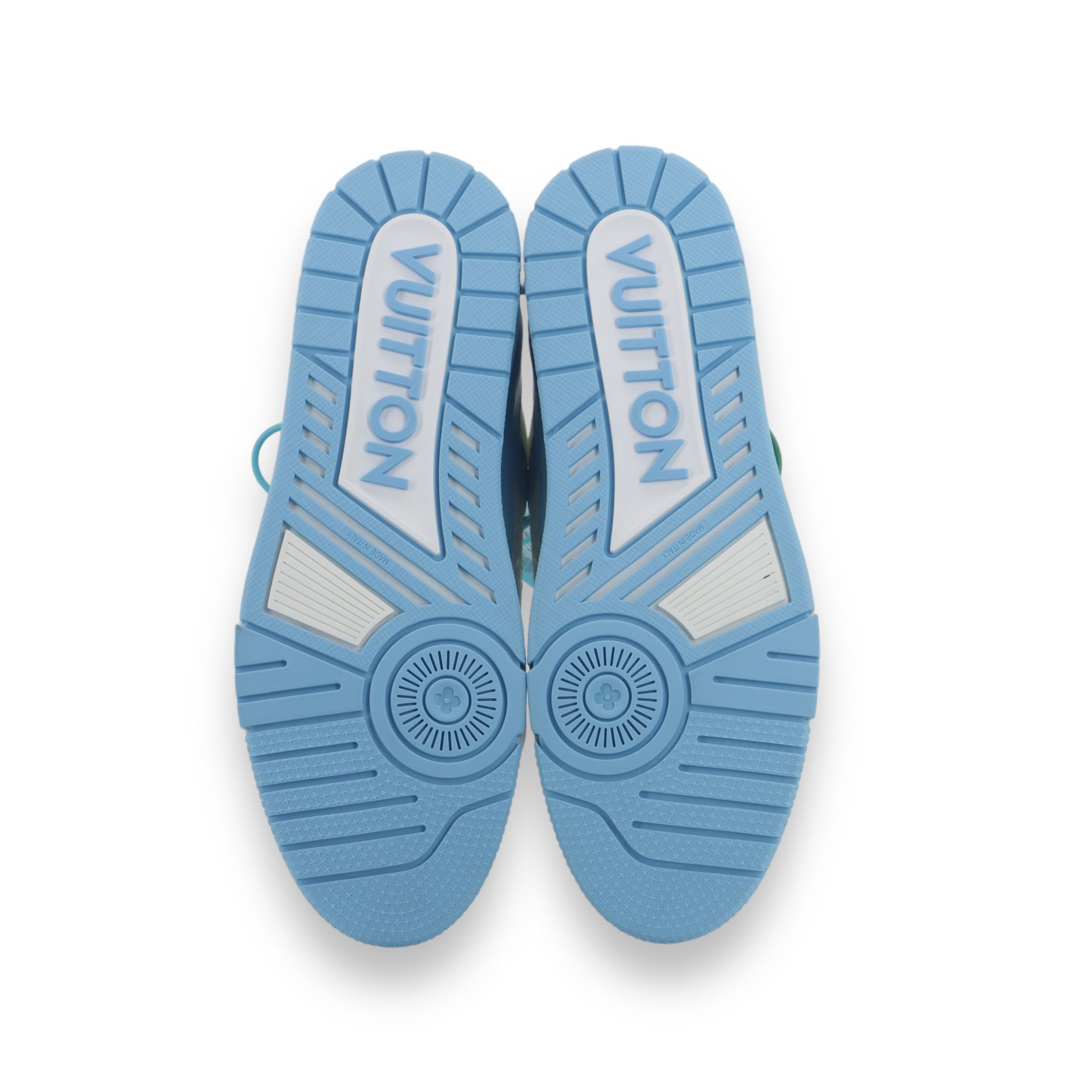 LV White/Baby Blue Trainers