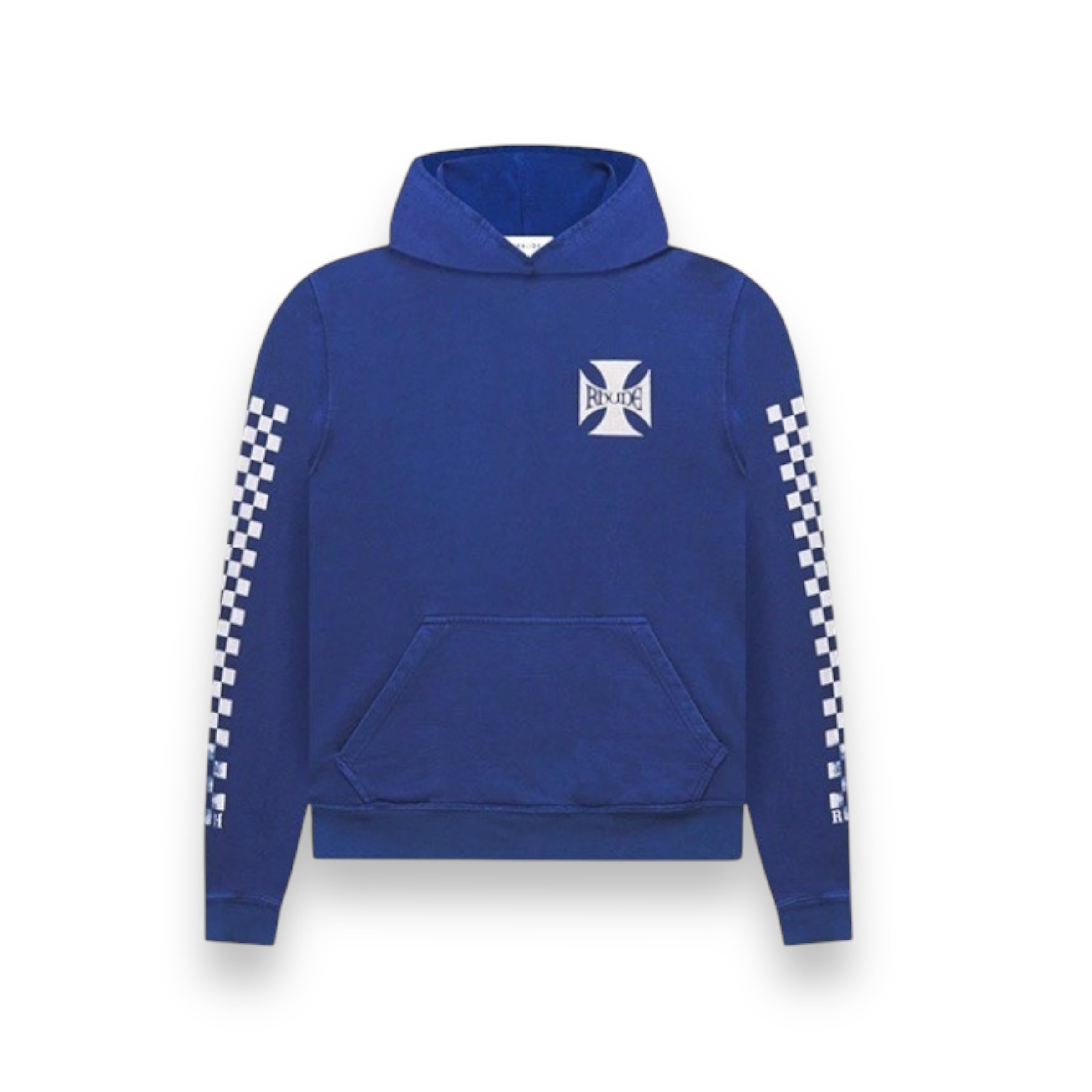 Rhude Royal Blue Checkers Hoodie