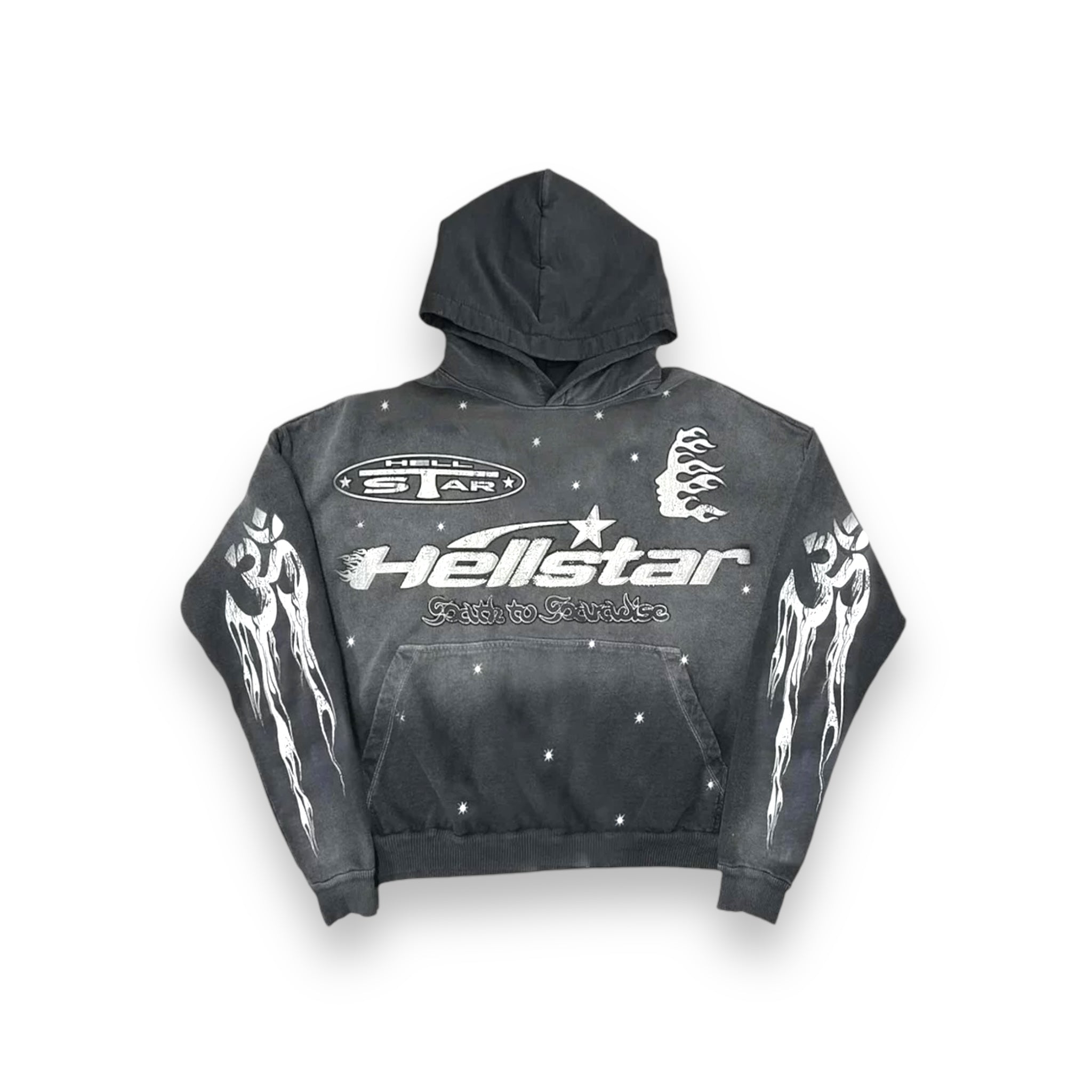 Hellstar Racer Hoodie Vintage Black