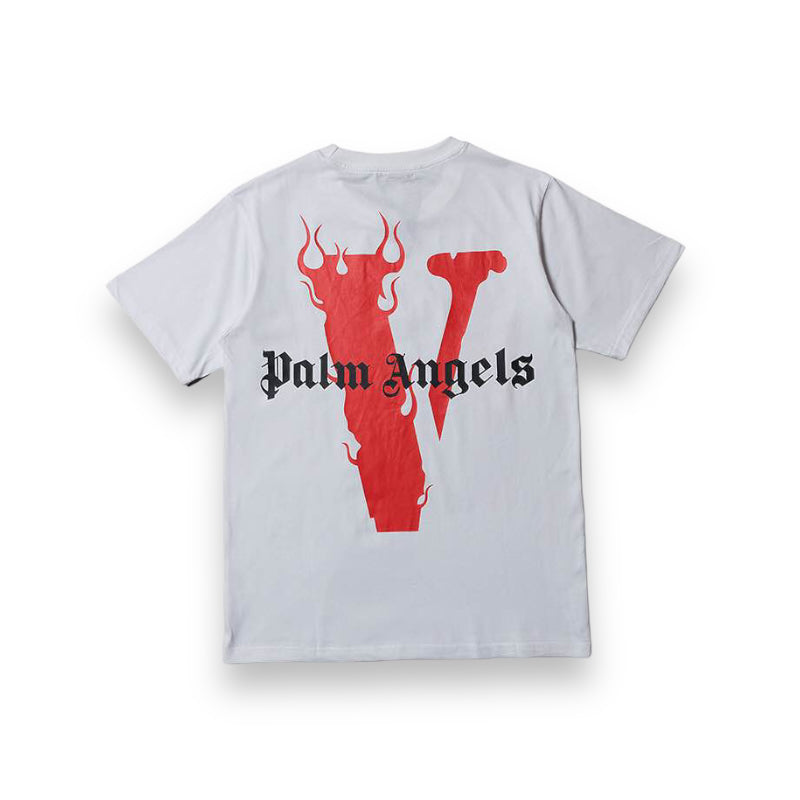 Vlone x Palm Angels White/Red Tee