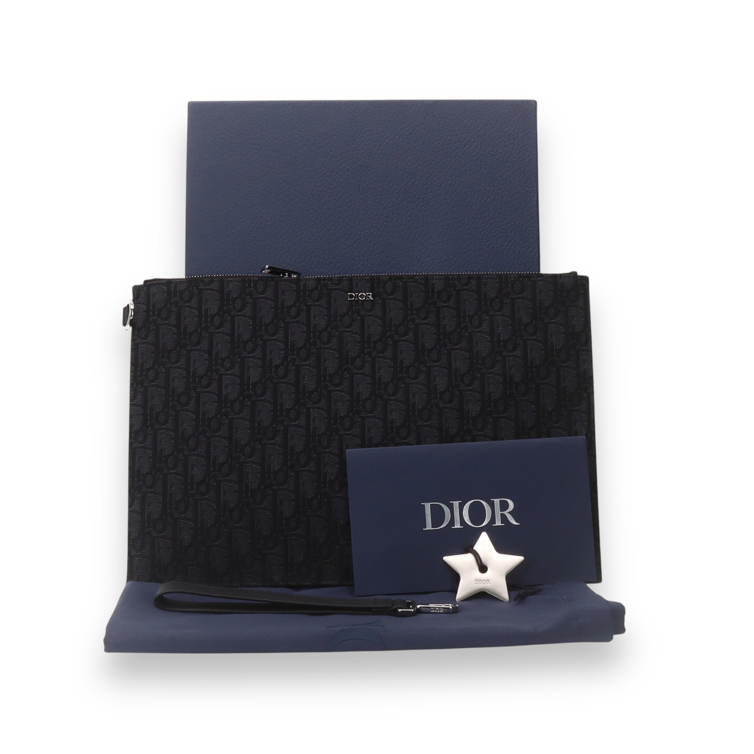 Dior black Oblique A4 Pouch