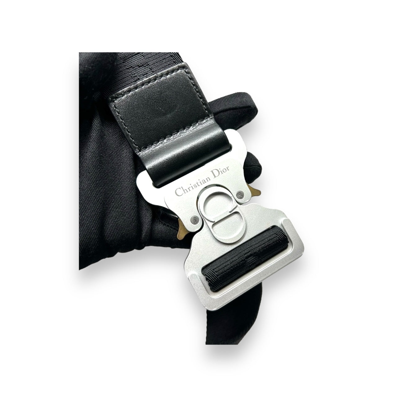 DIOR OBLIQUE GALAXY LEATHER BLACK SADDLE BAG