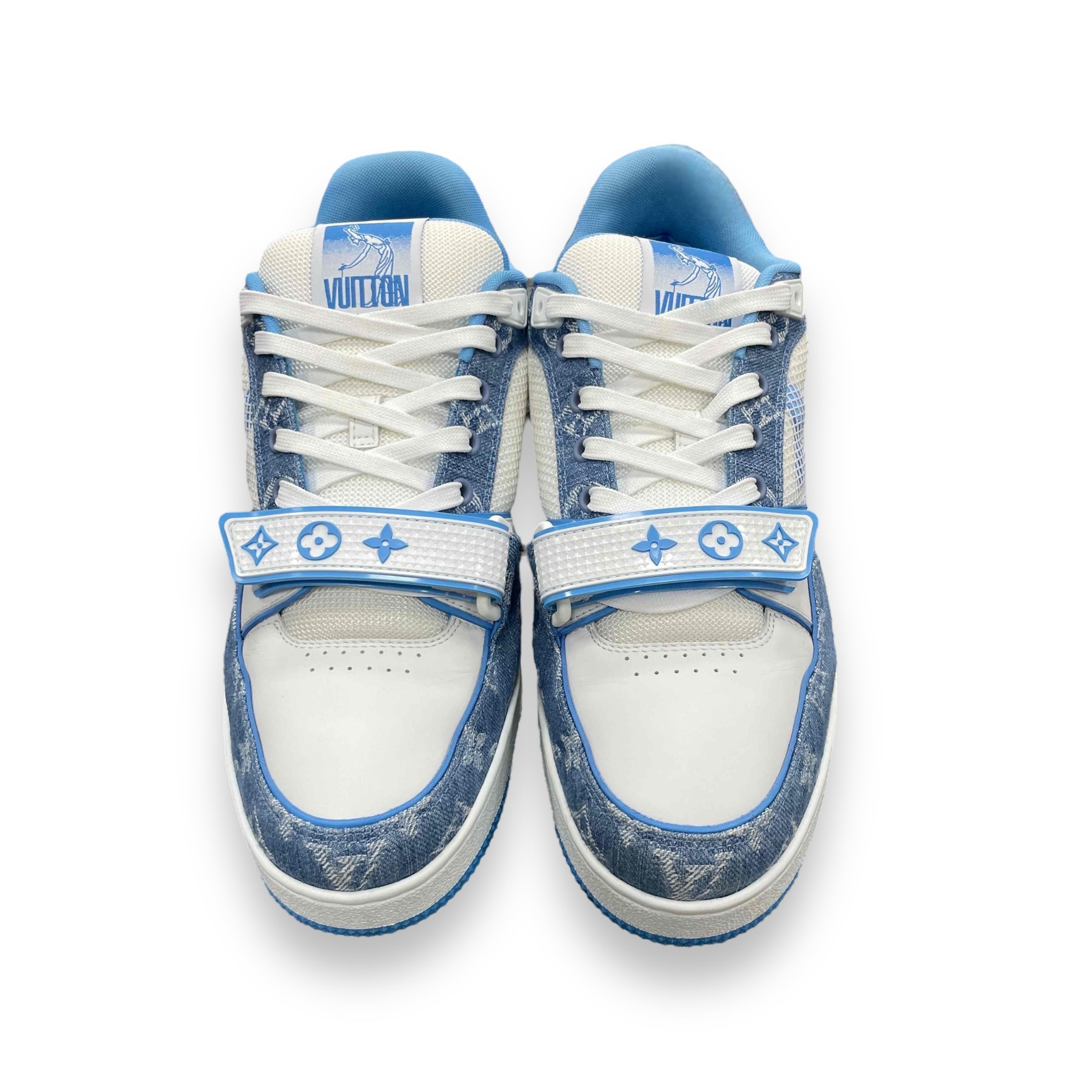 LV light blue & White Denim Monogram Trainer