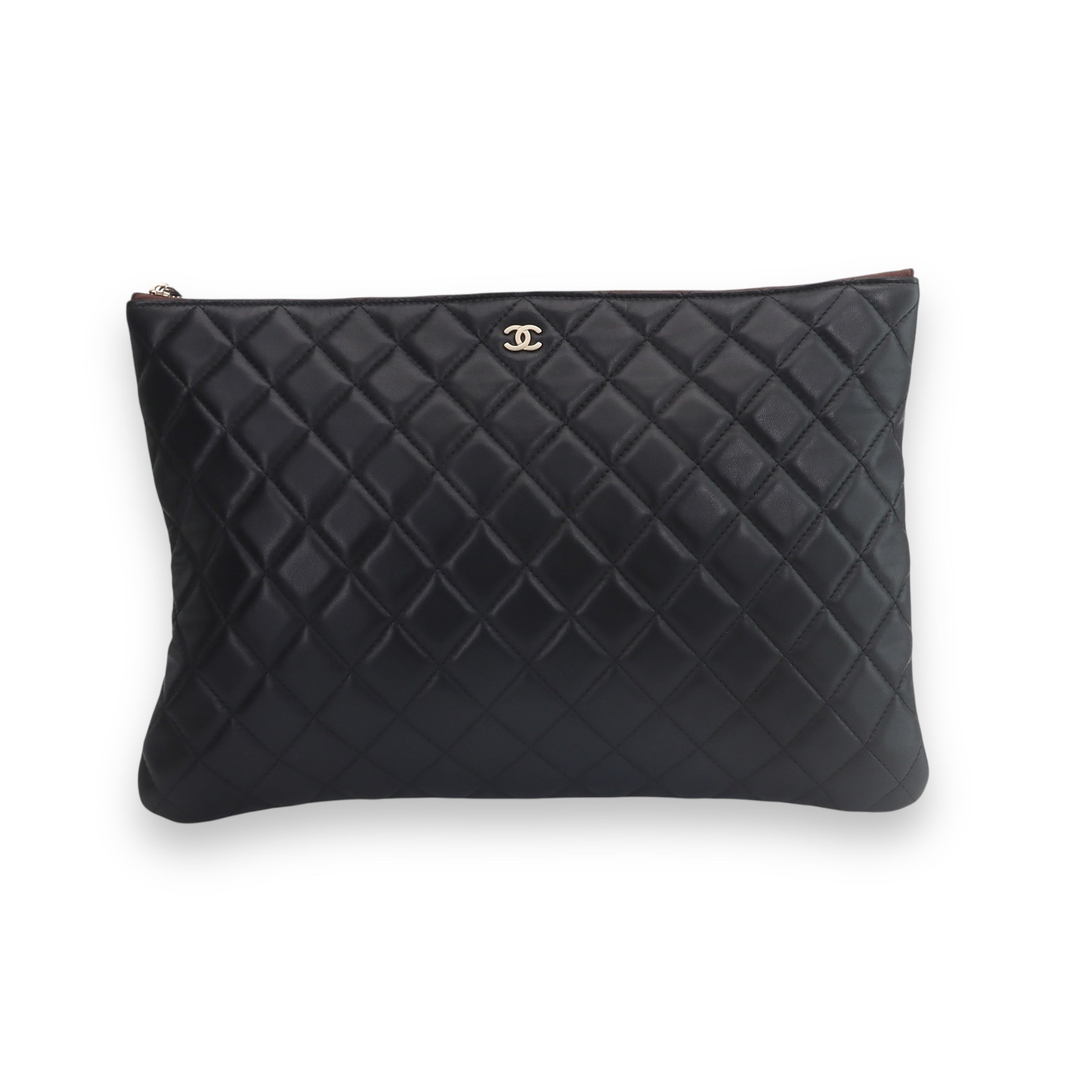 Chanel Black O-Case Large Pouch