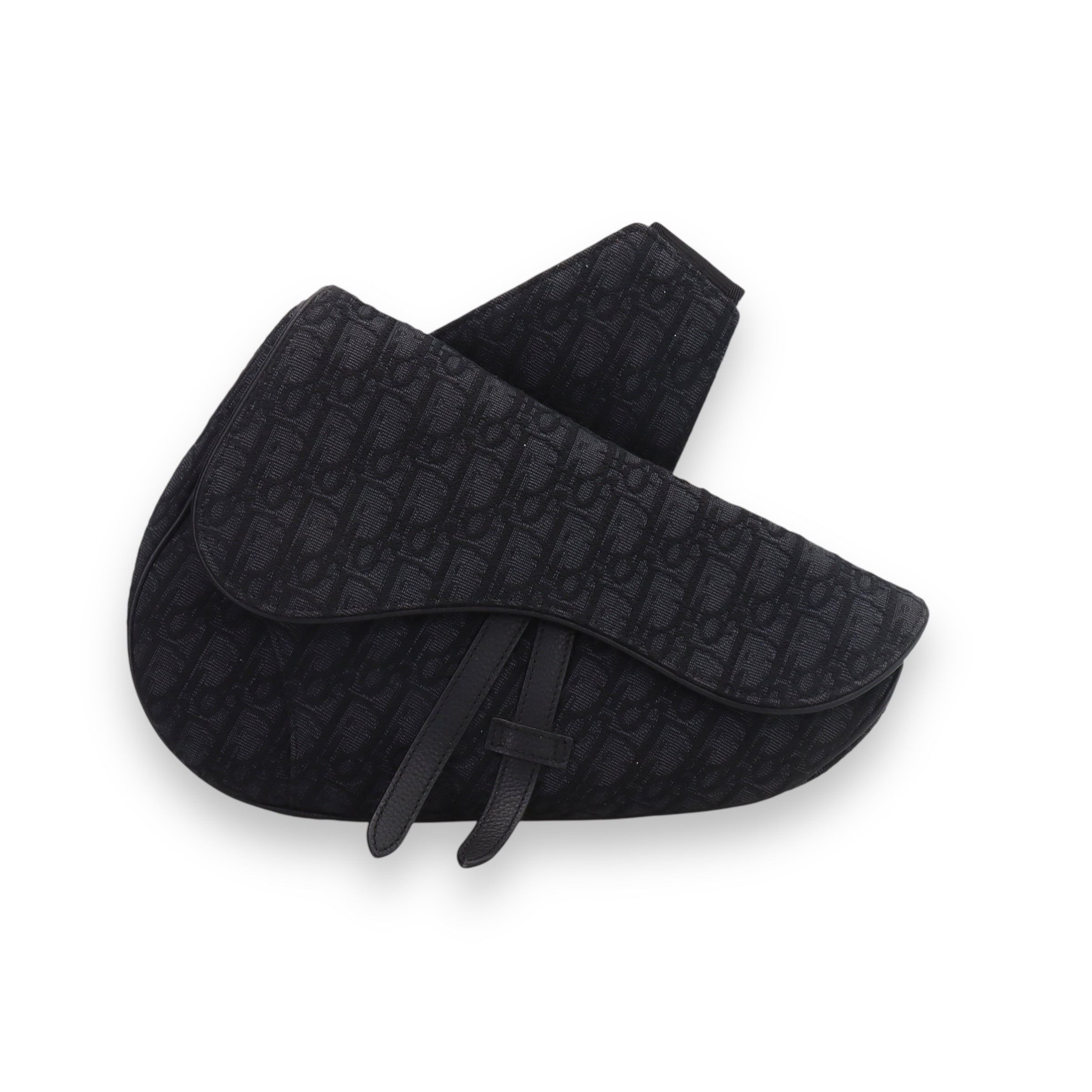 Dior Black Bblique Saddle Bag