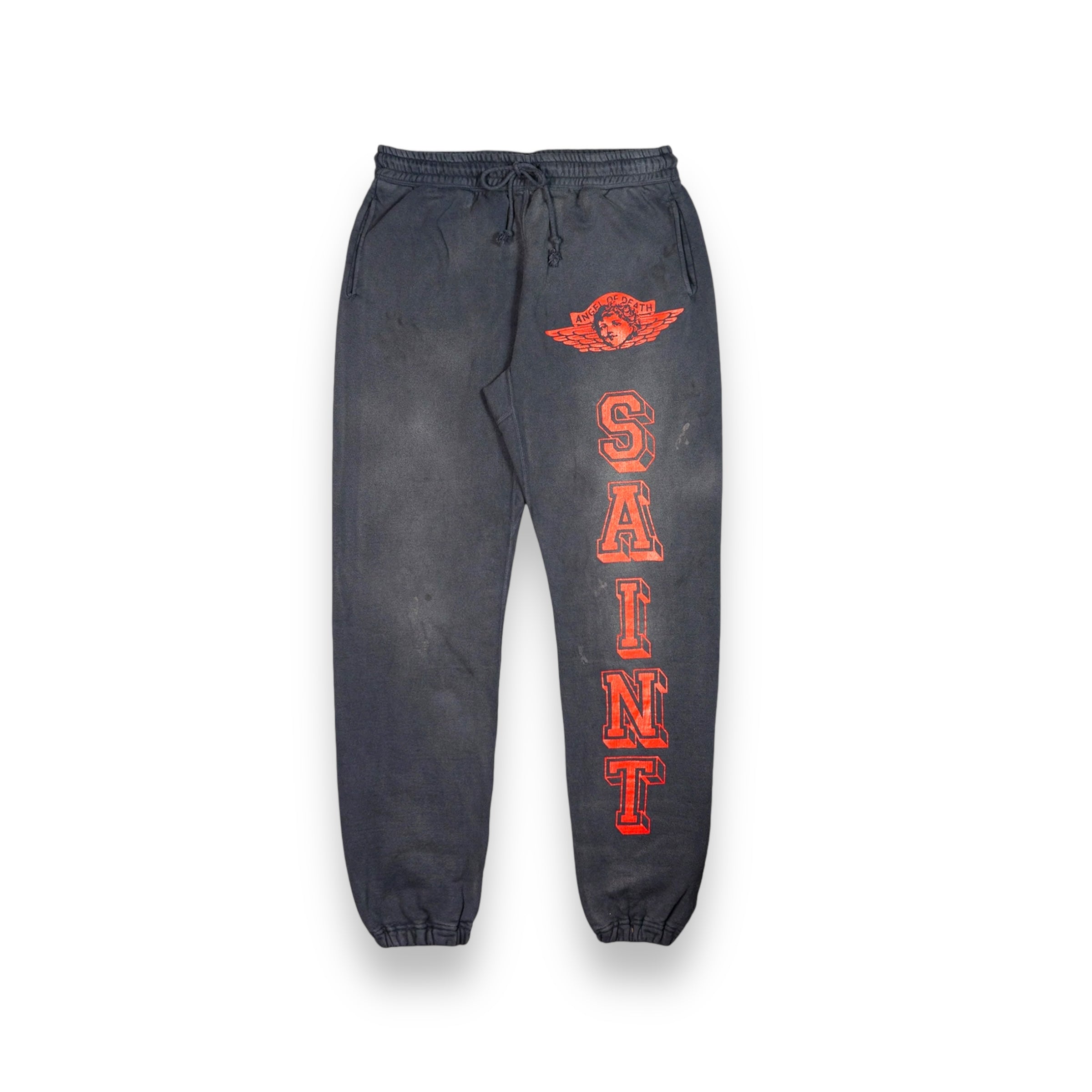 Saint Michael Angel of Death Sweatpants "Black/Red"