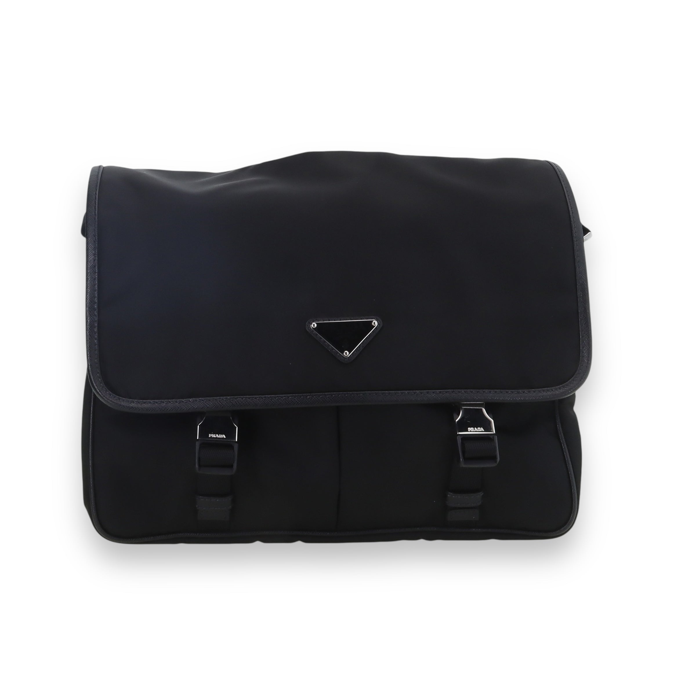 Prada Black Re-Neylon Saffiano Messenger Bag