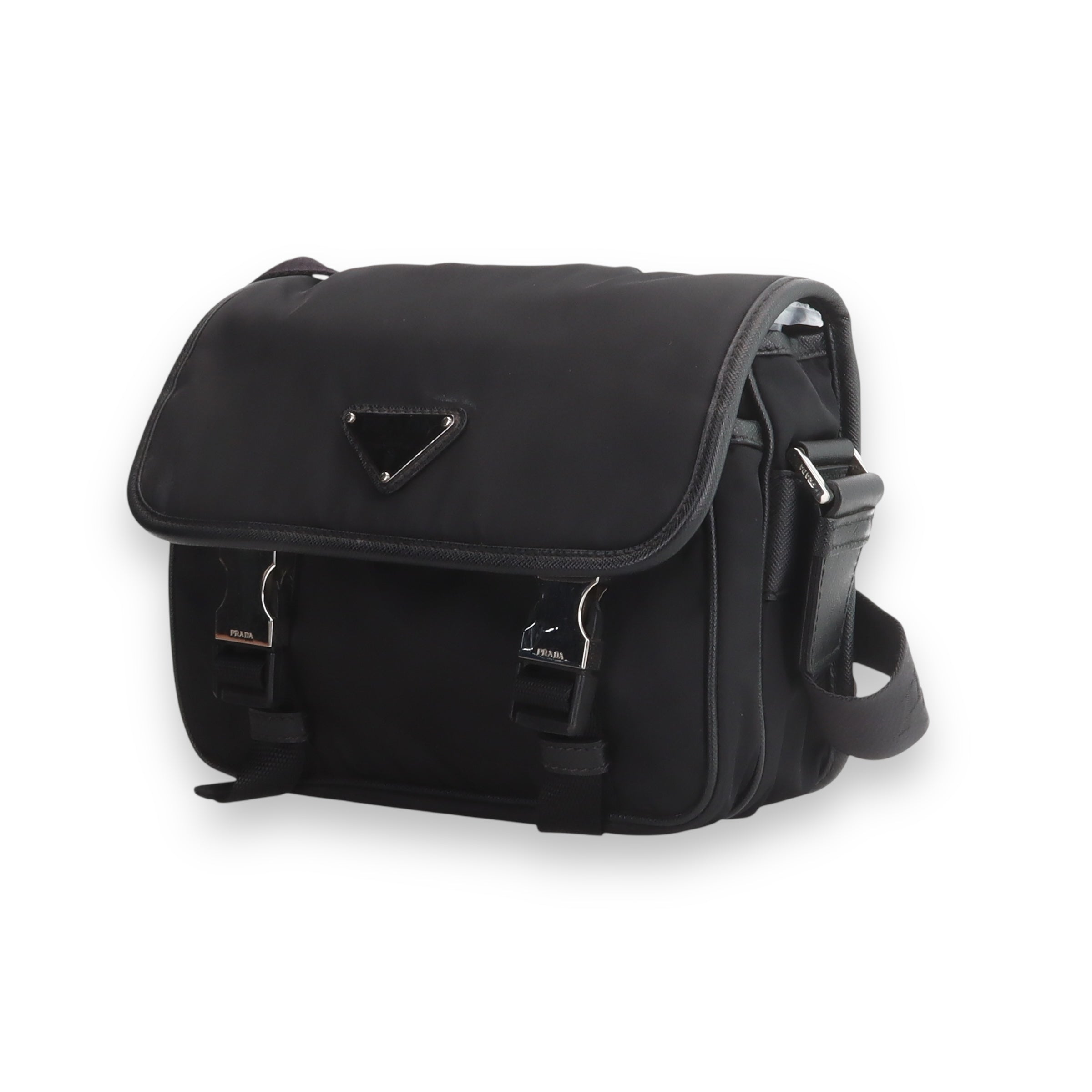 Prada Black Re-Neylon Saffiano Messenger
