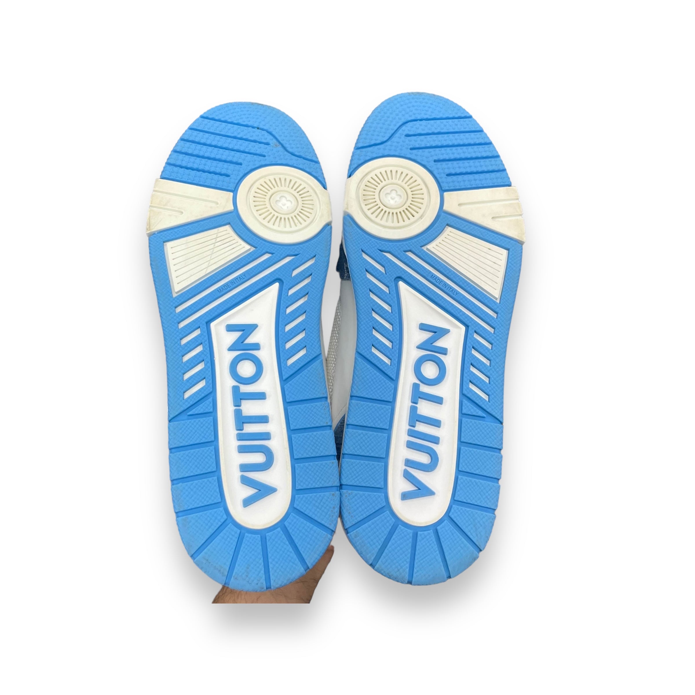 LV light blue & White Denim Monogram Trainer