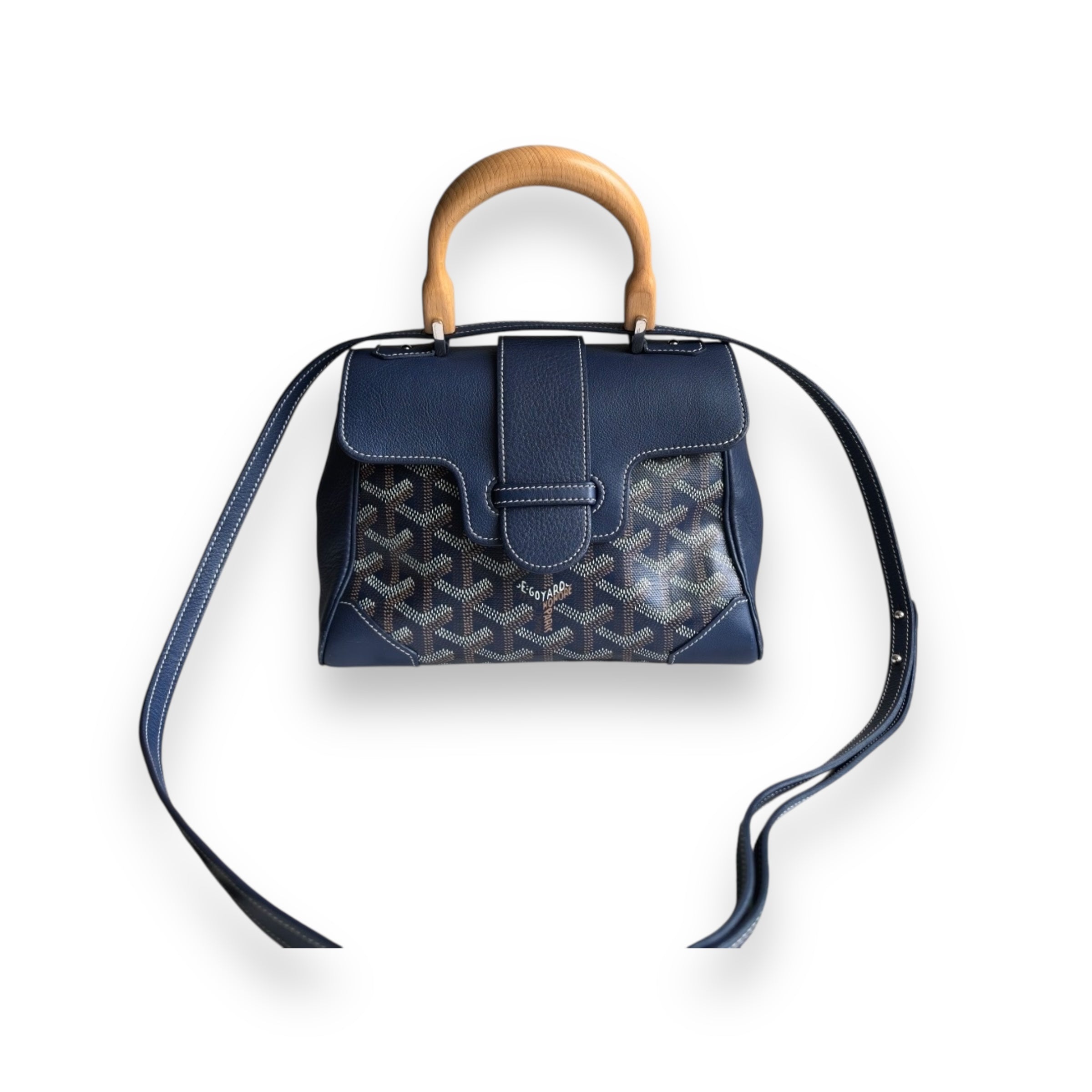 Goyard Navy blue Mini Saignon purse