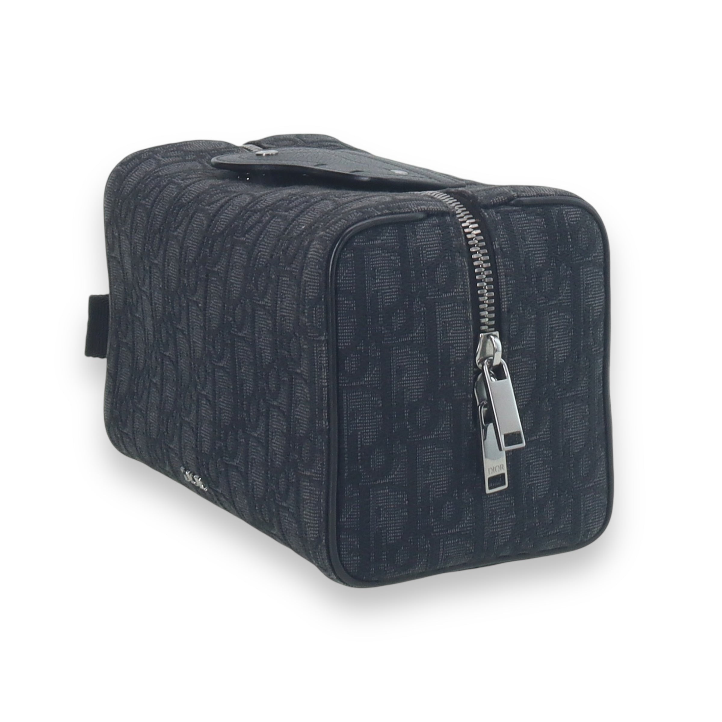 Dior Black Oblique Lingot 25 Toiletry Pouch