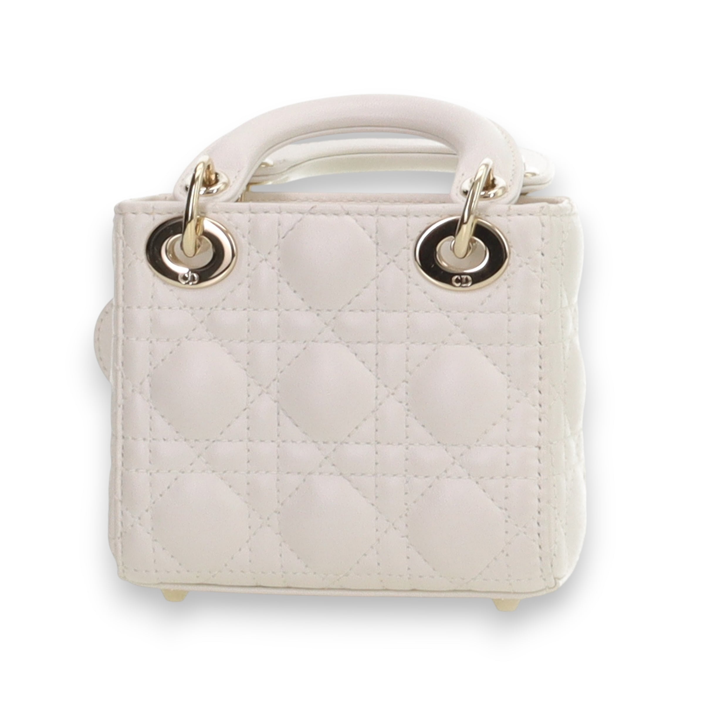 Lady Dior White Micro Purse