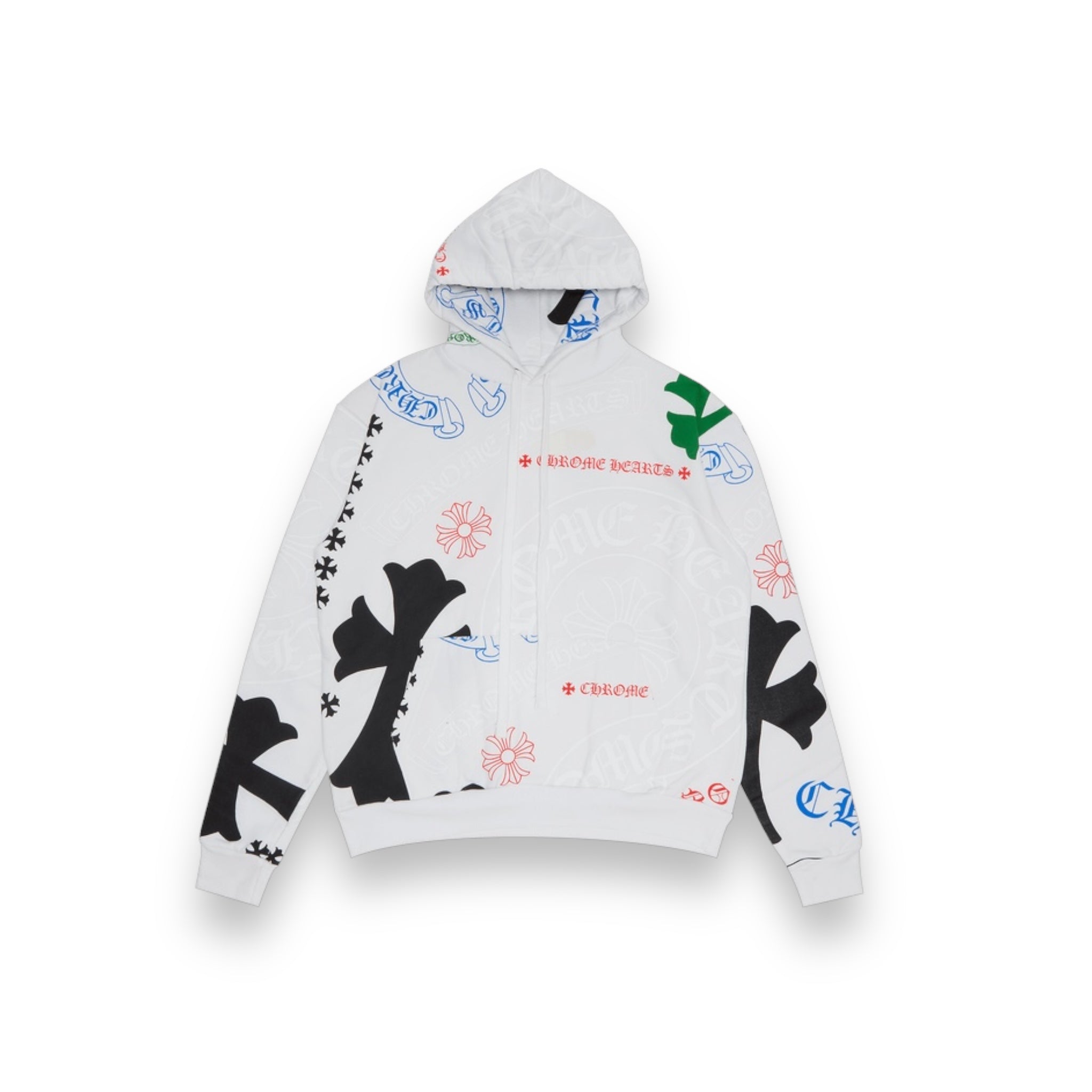CHROME HEARTS STENCIL HOODIE WHITE