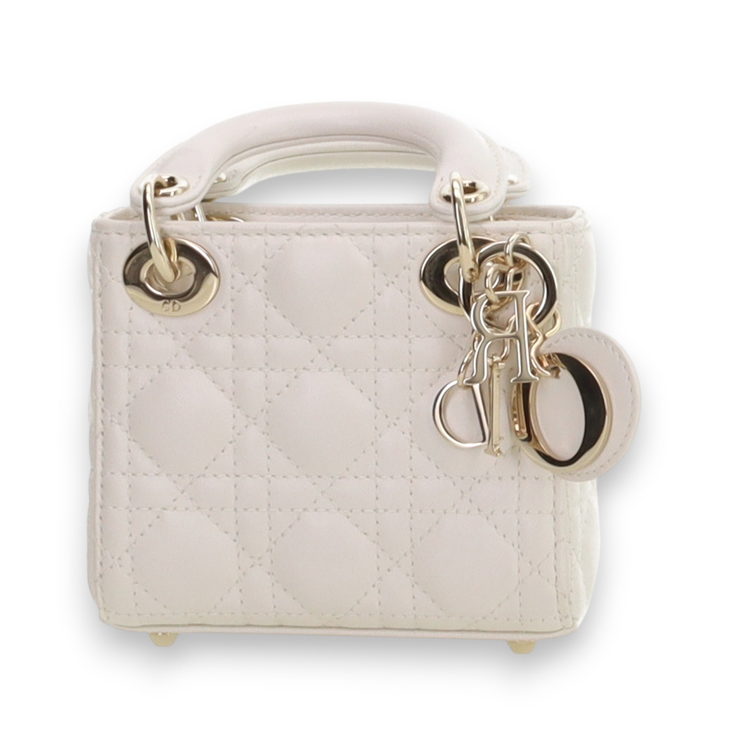 Lady Dior White Micro Purse