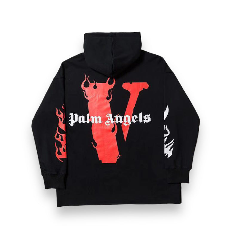 Vlone x Palm Angels Black/Red Hoodie