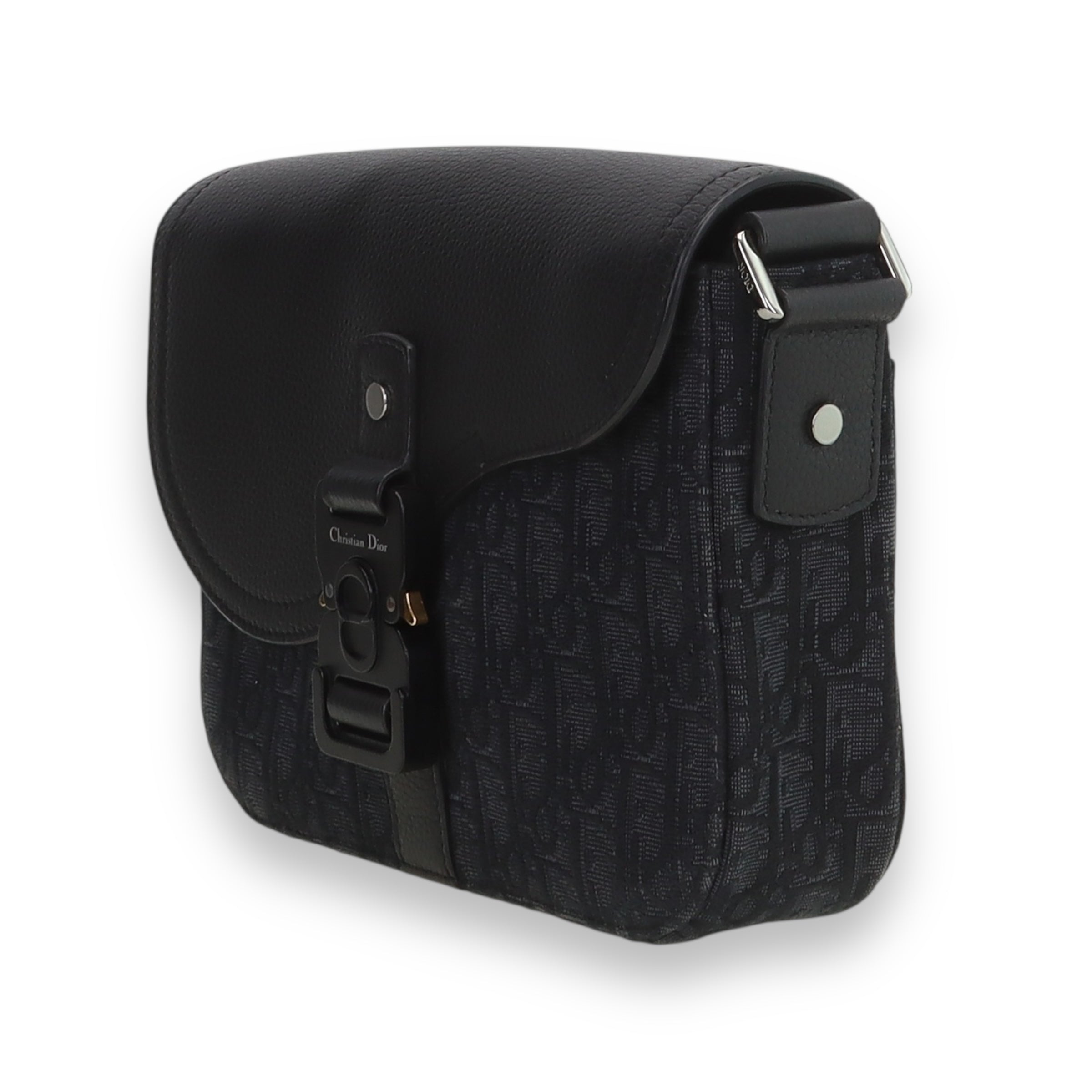 Dior Black oblique Small Saddle Messenger Bag