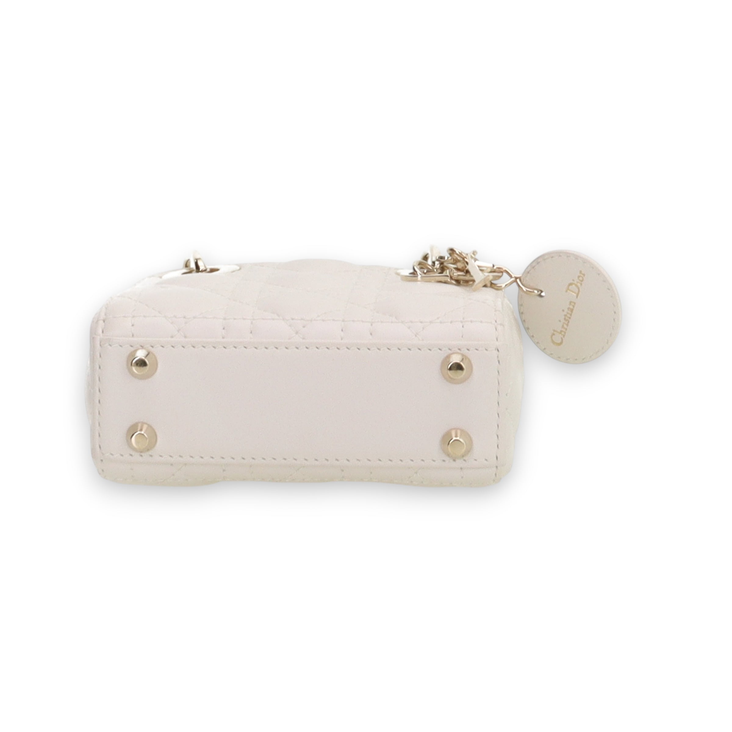 Lady Dior White Micro Purse