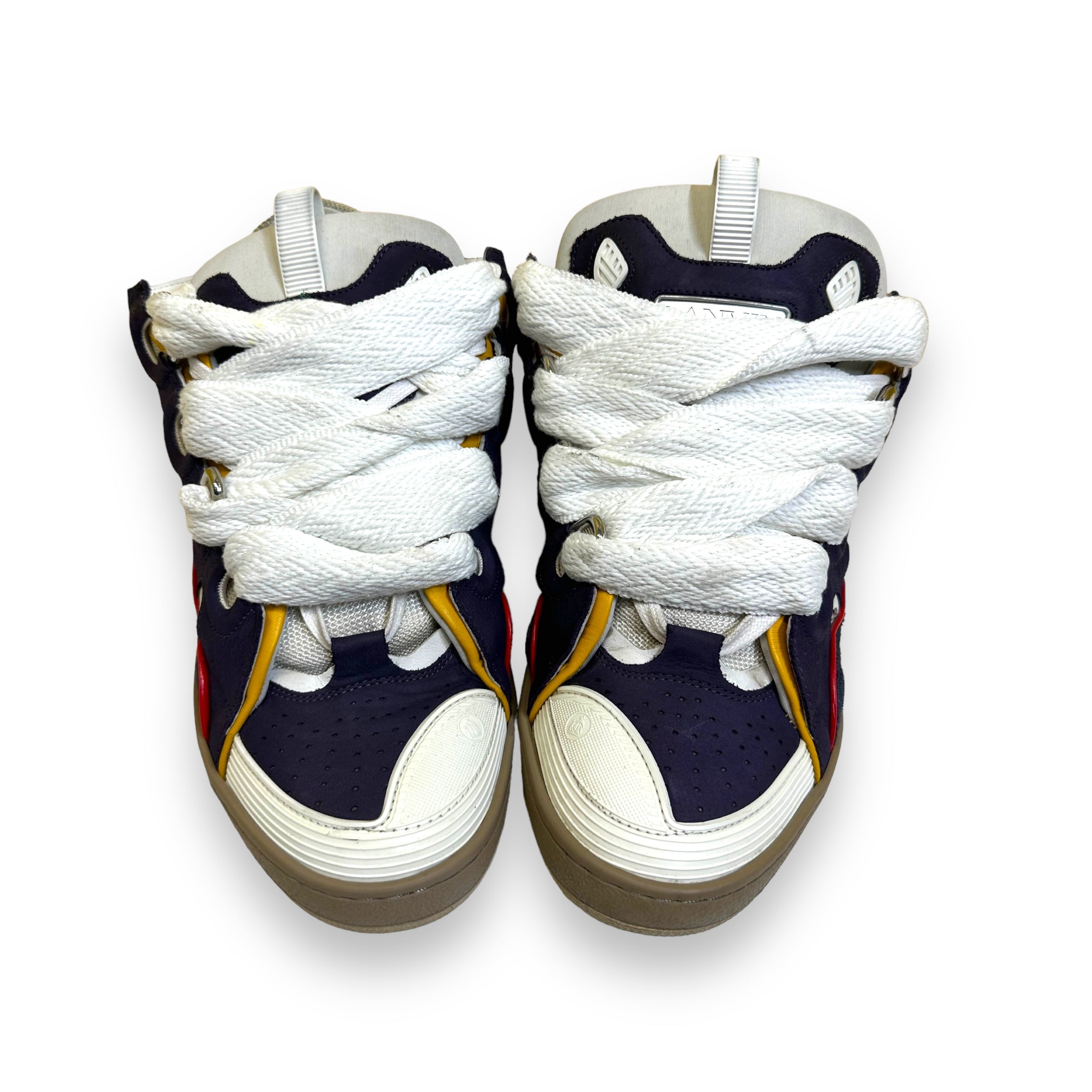 Lanvin Curb Navy Blue Sneakers