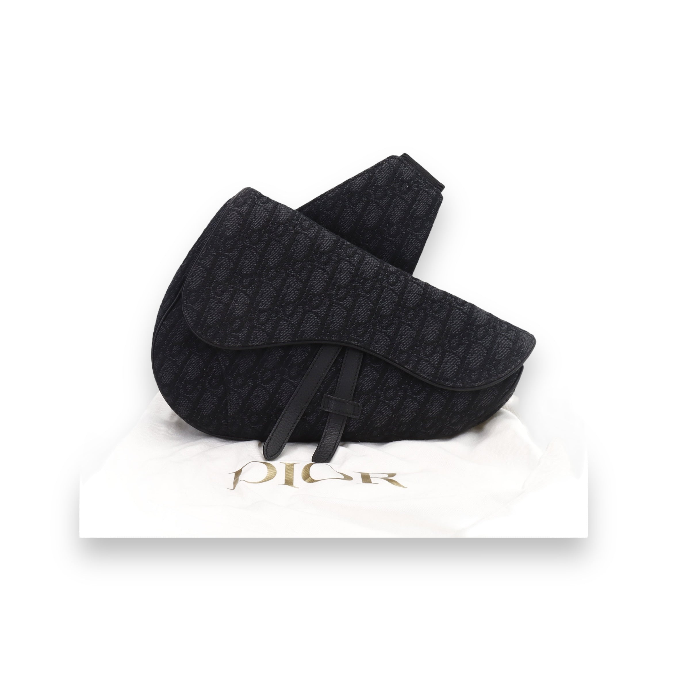 Dior Black Bblique Saddle Bag