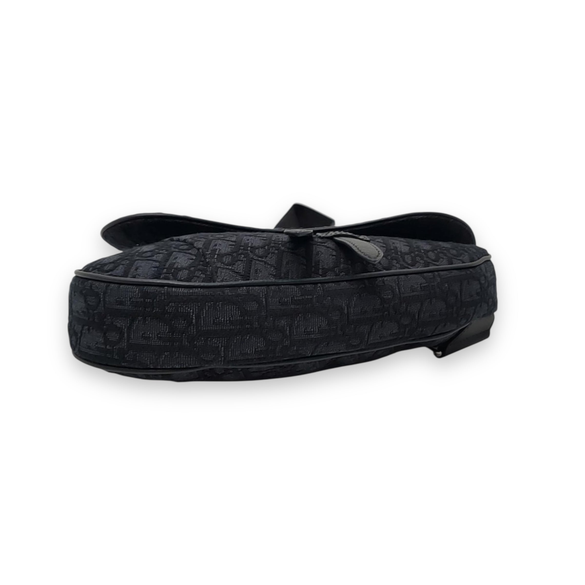 Dior black Oblique Saddle bag