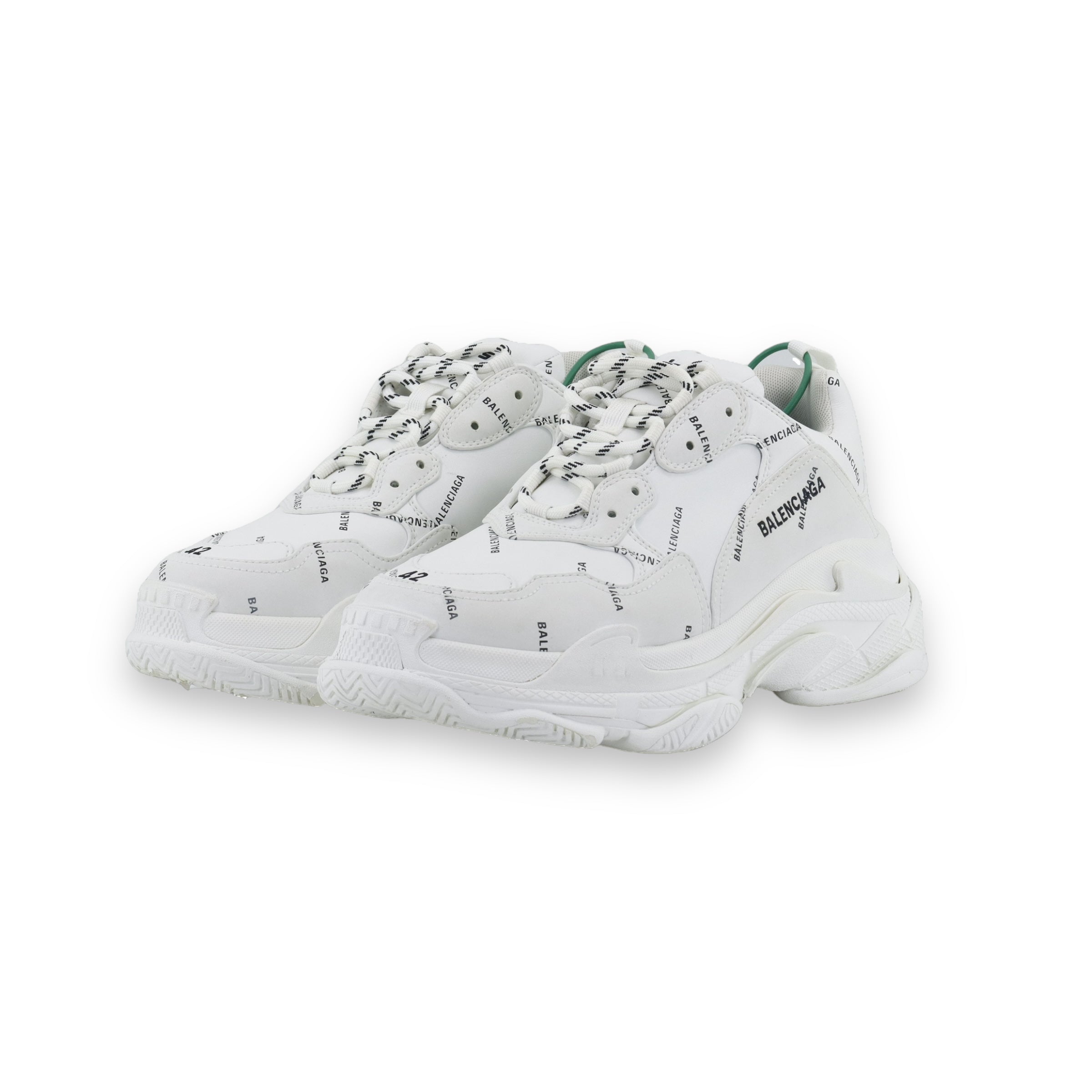 Balenciaga Triple S Allover Logo White