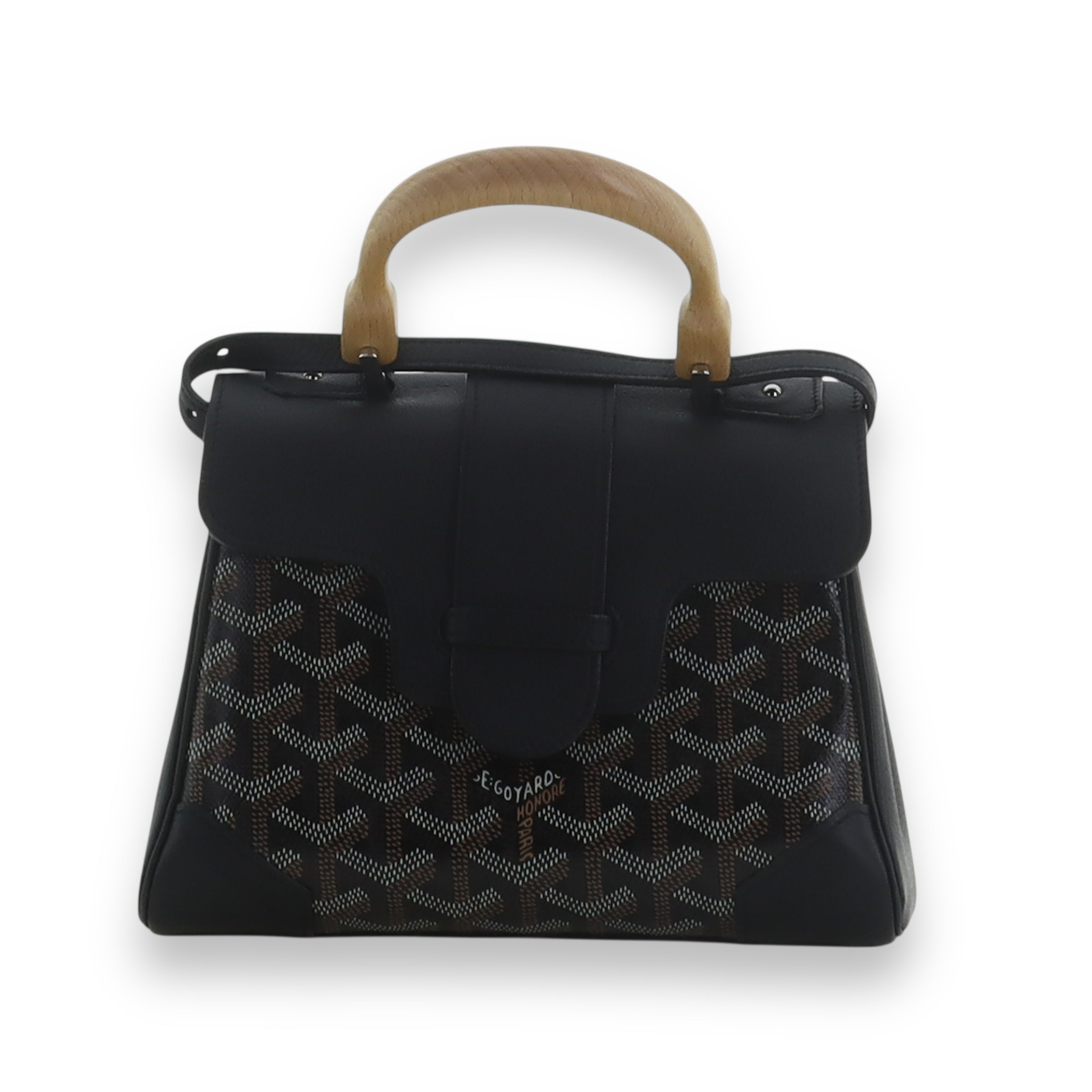 Goyard black Mini Saignon purse