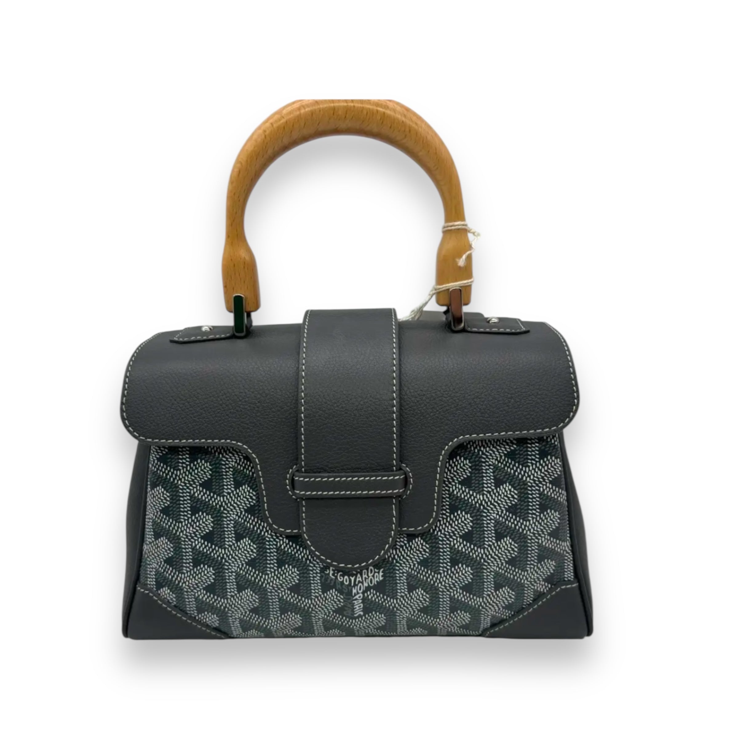 Goyard Grey Canvas/Leather Saigon Mini Bag