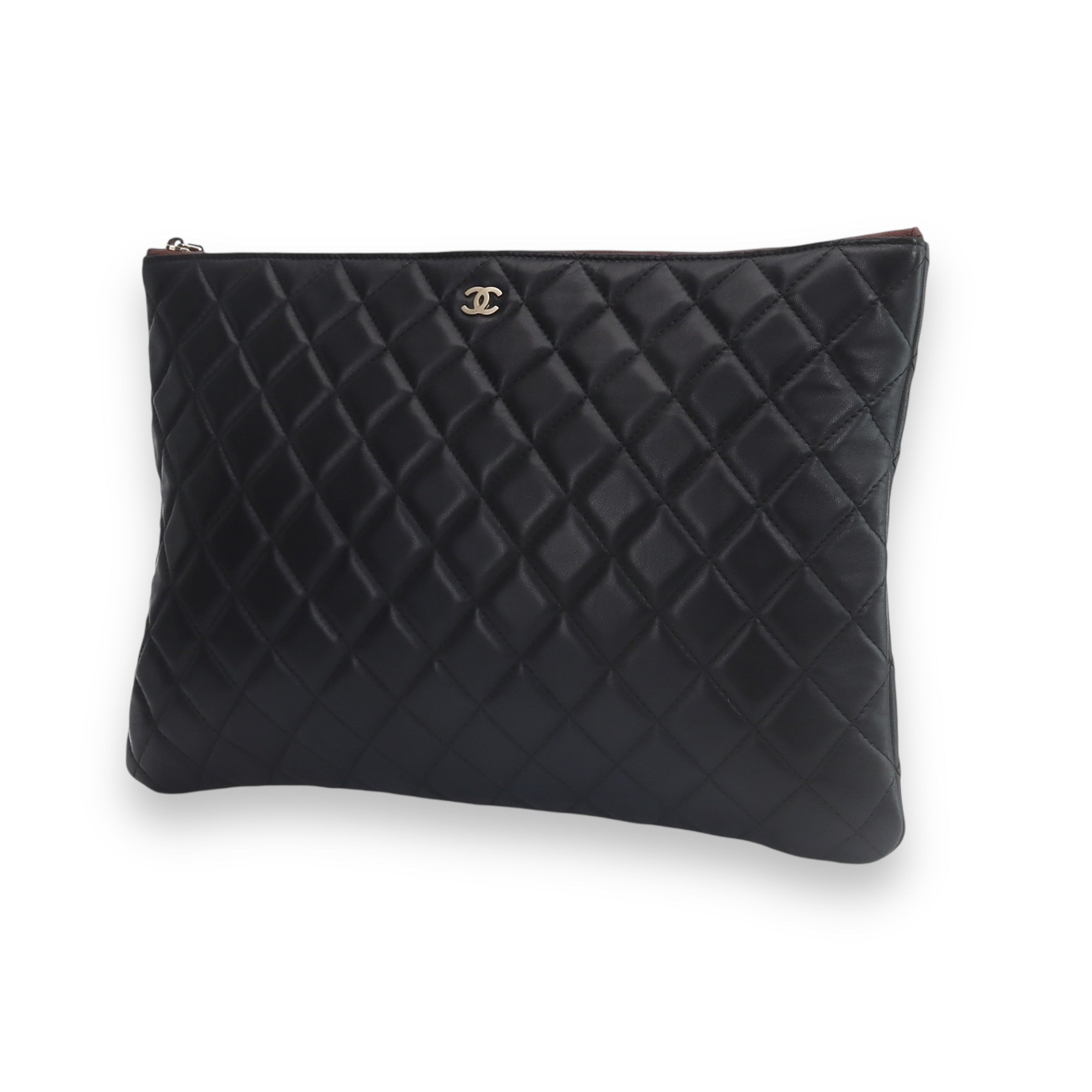 Chanel Black O-Case Large Pouch