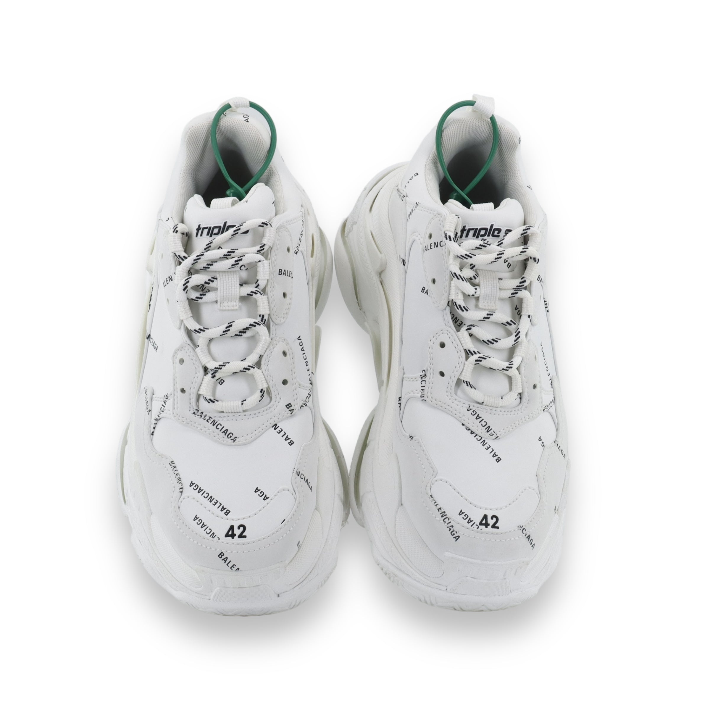 Balenciaga Triple S Allover Logo White