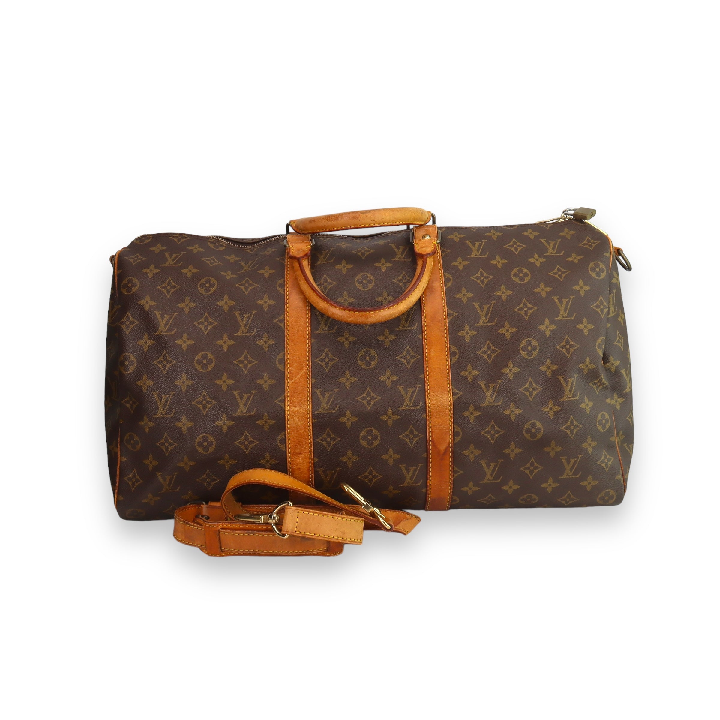LOUIS VUITTON KEEPALL 50 BROWN DUFFLE BAG