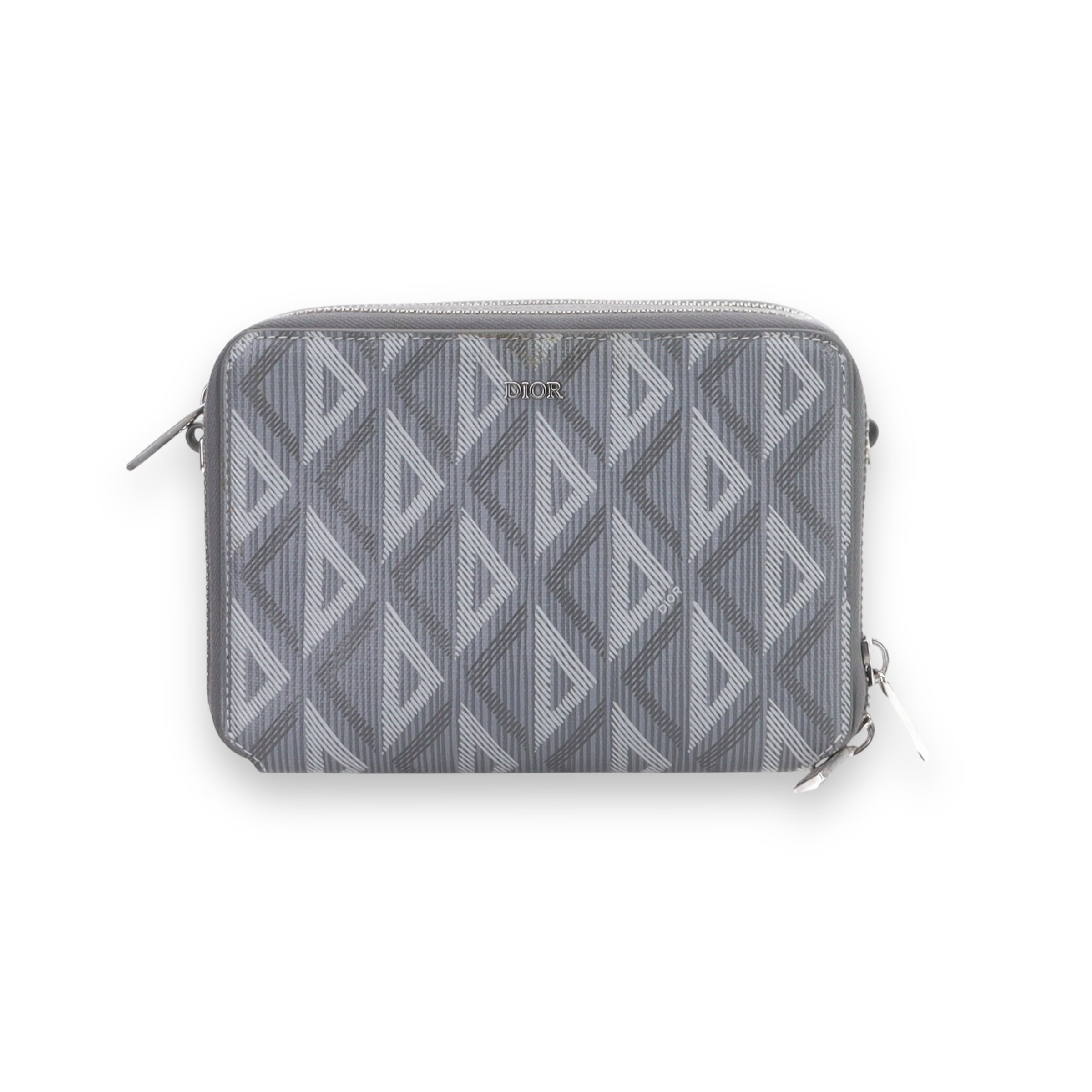 Dior Grey CD Diamonds Pouch with Strap