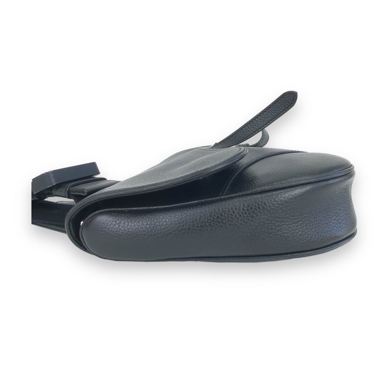 DIOR BLACK SADDLE BAG GRAINED CALFSKIN
