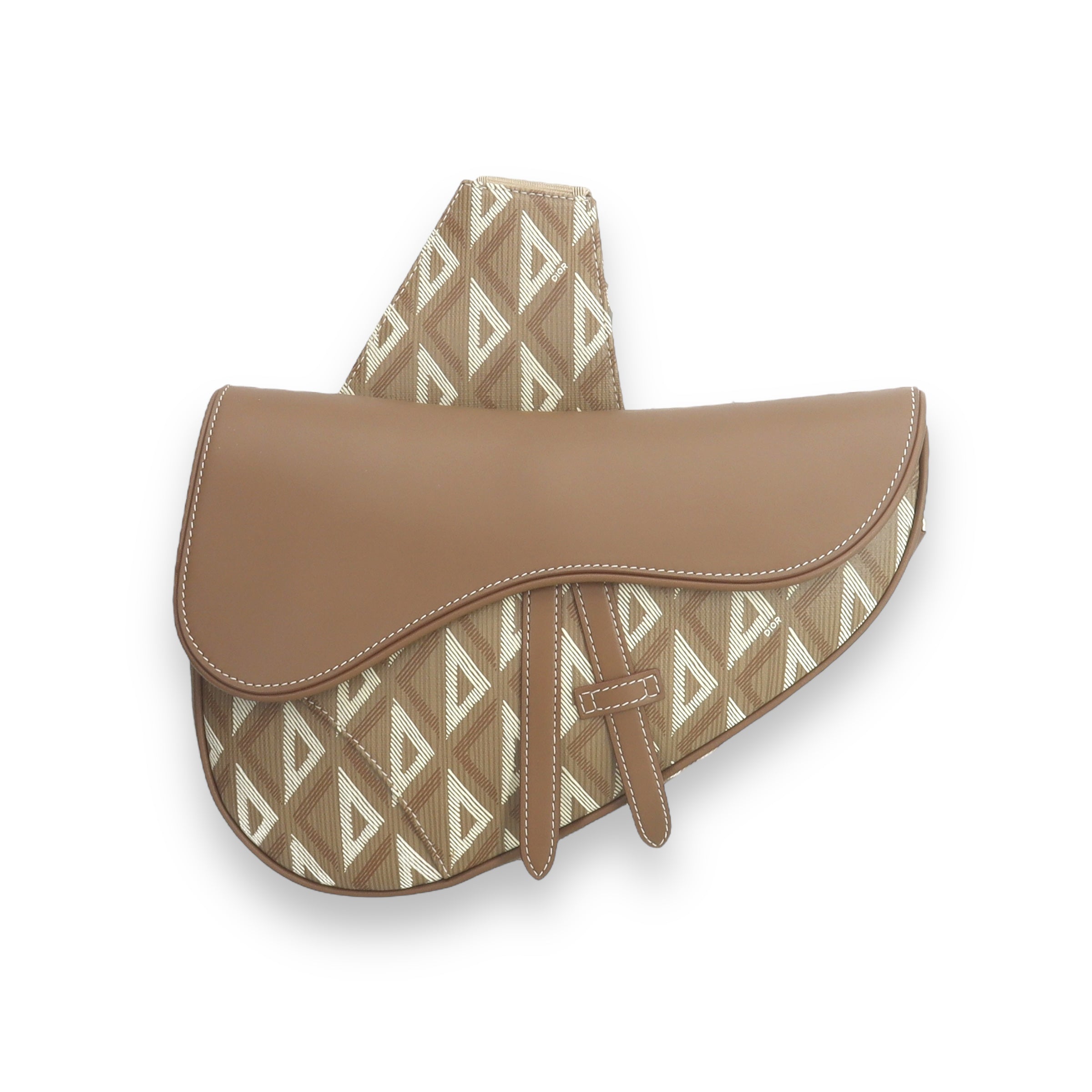 DIOR COFFEE CD DIAMOND SADDLE BAG