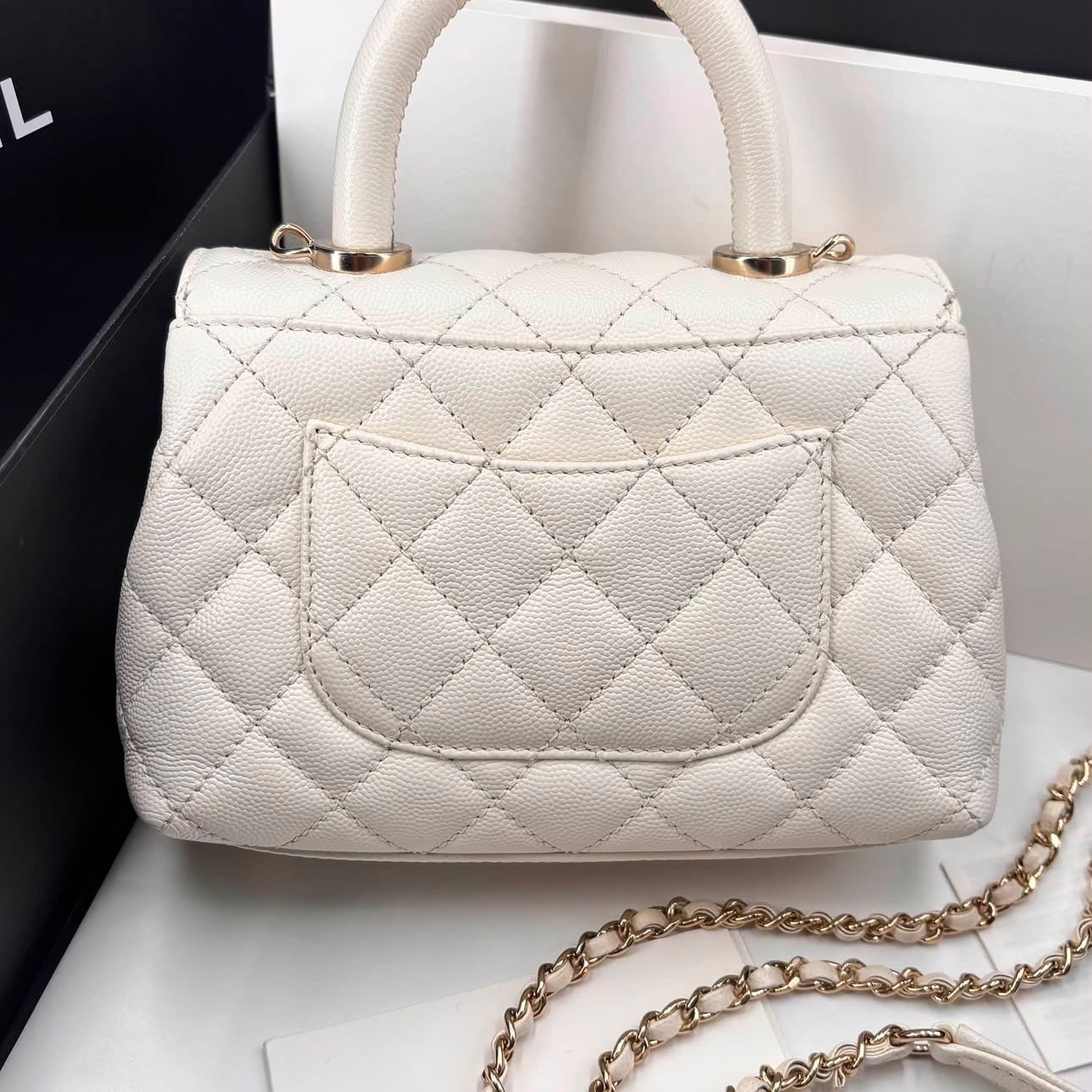 Chanel Mini White Coco Handle