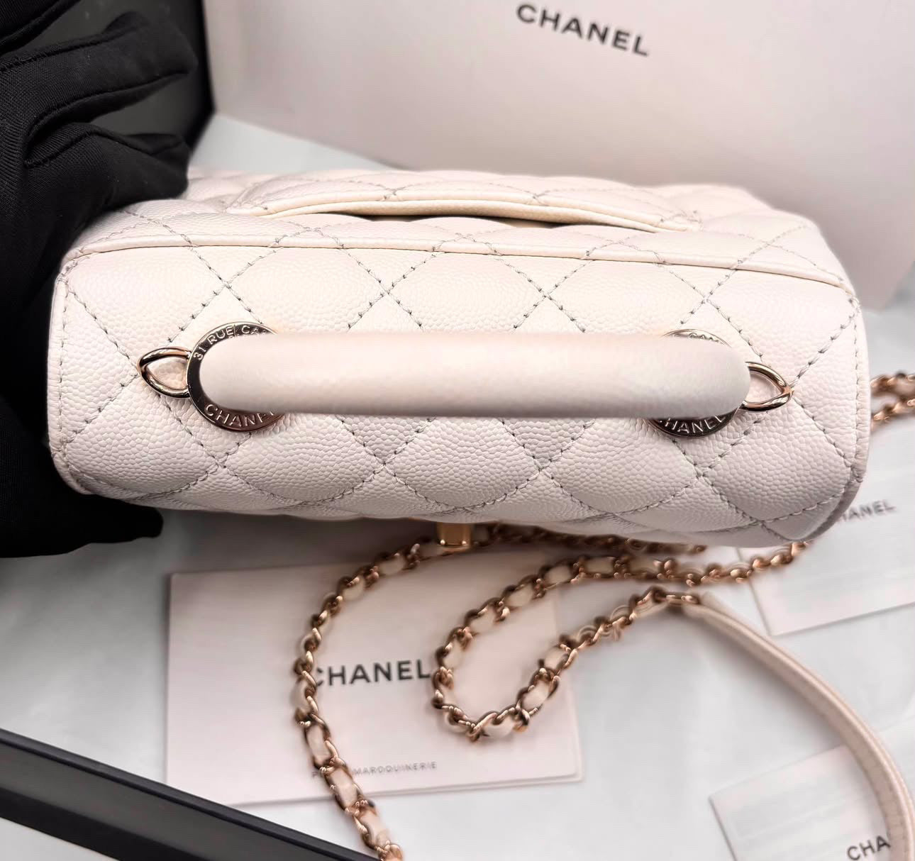 Chanel Mini White Coco Handle