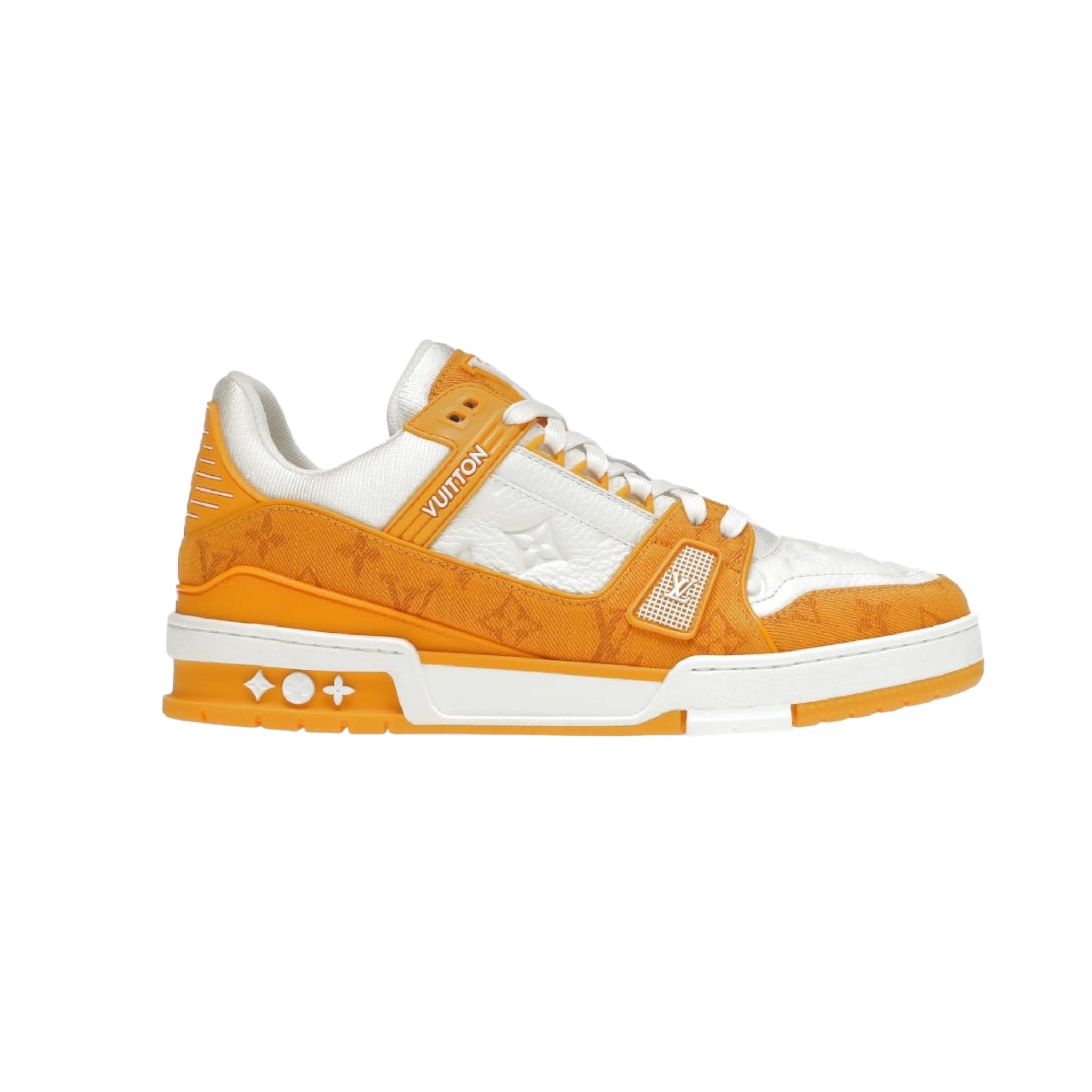 LV Trainer Yellow Monogram Denim White