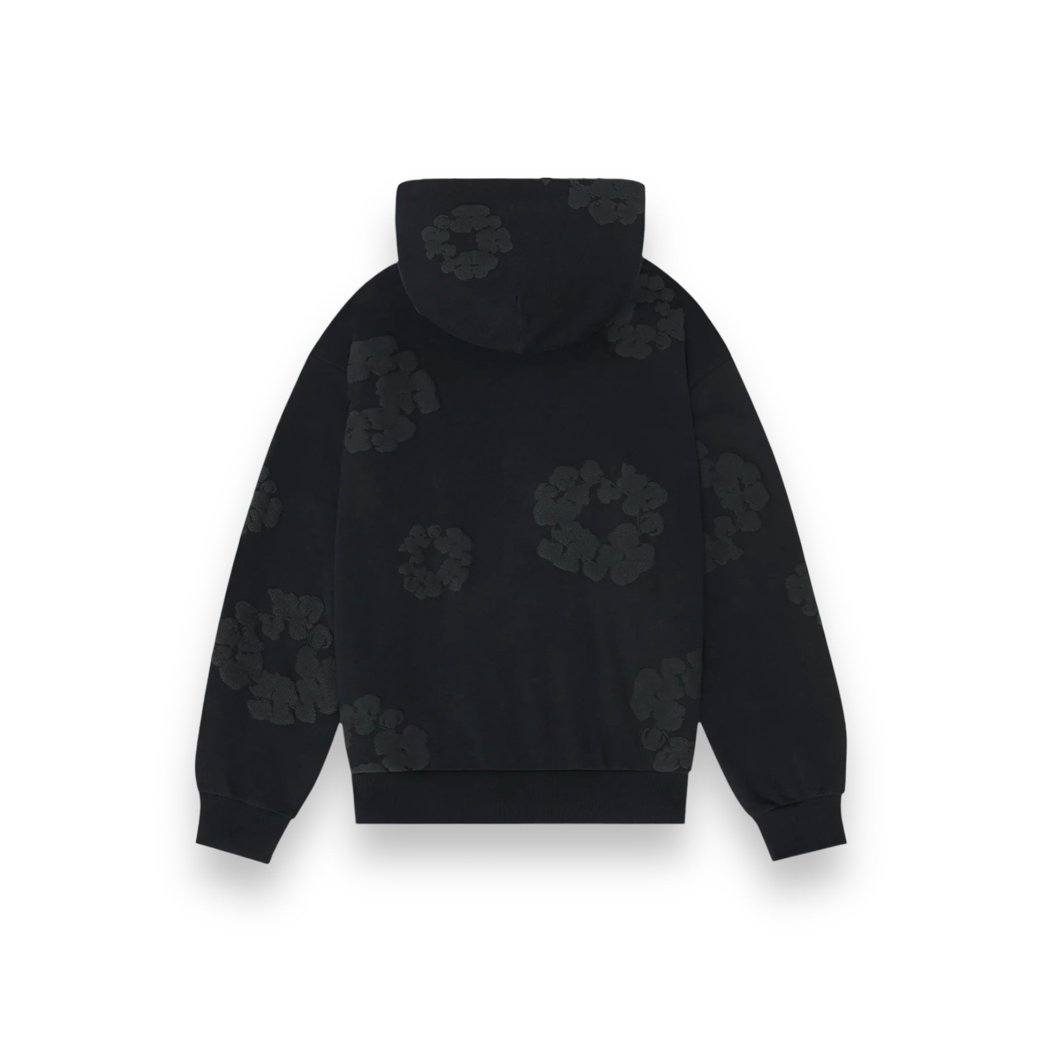 Denim Tears Monochrome Wreath Hoodie Black